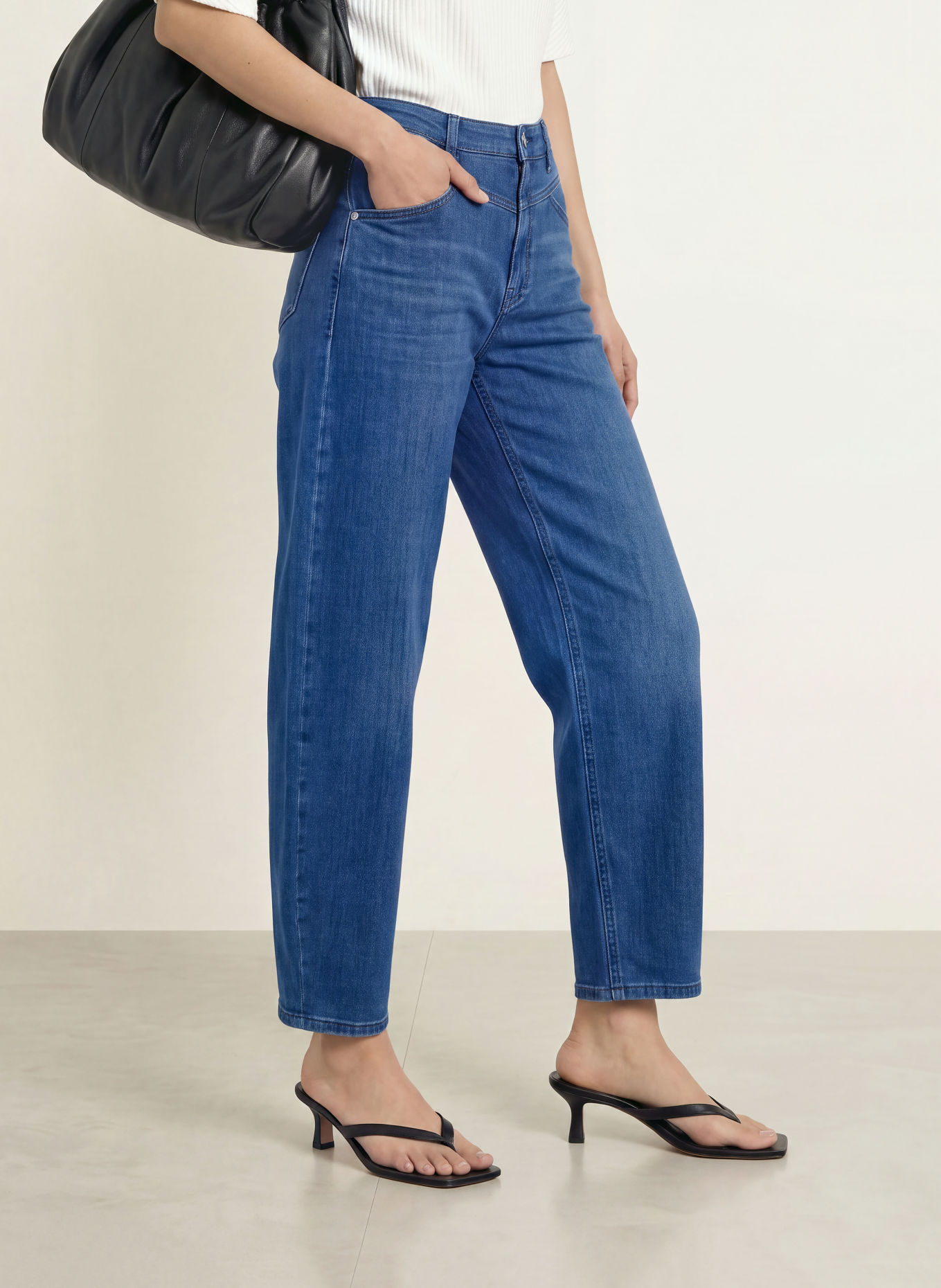 OPUS PANTS Barrel Jeans MARI COSMO: 70410 mid blue