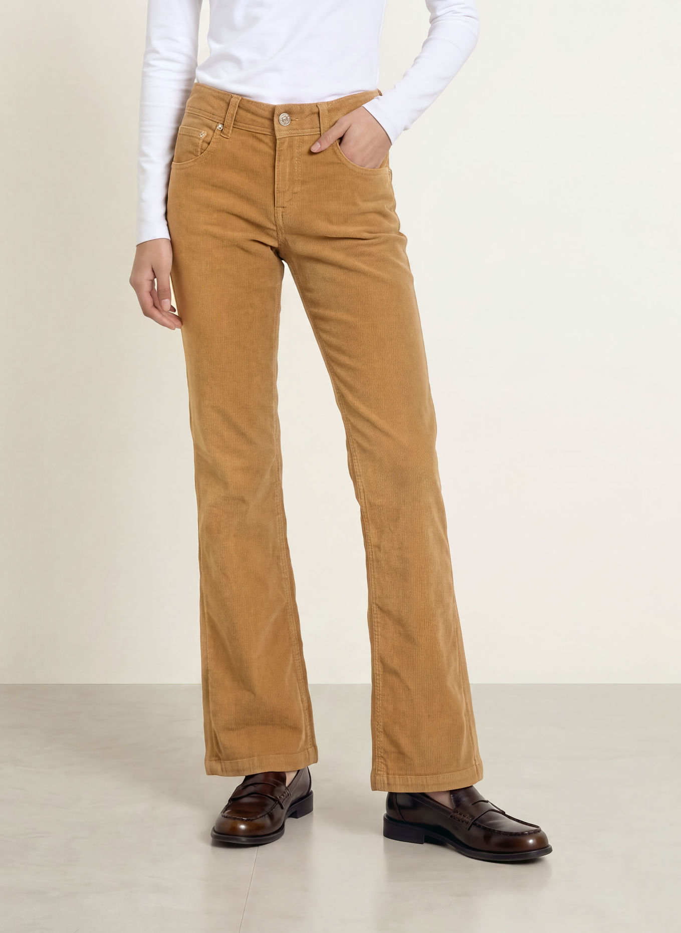 Herrlicher Corduroy Pants EDNA KARMA: CAMEL