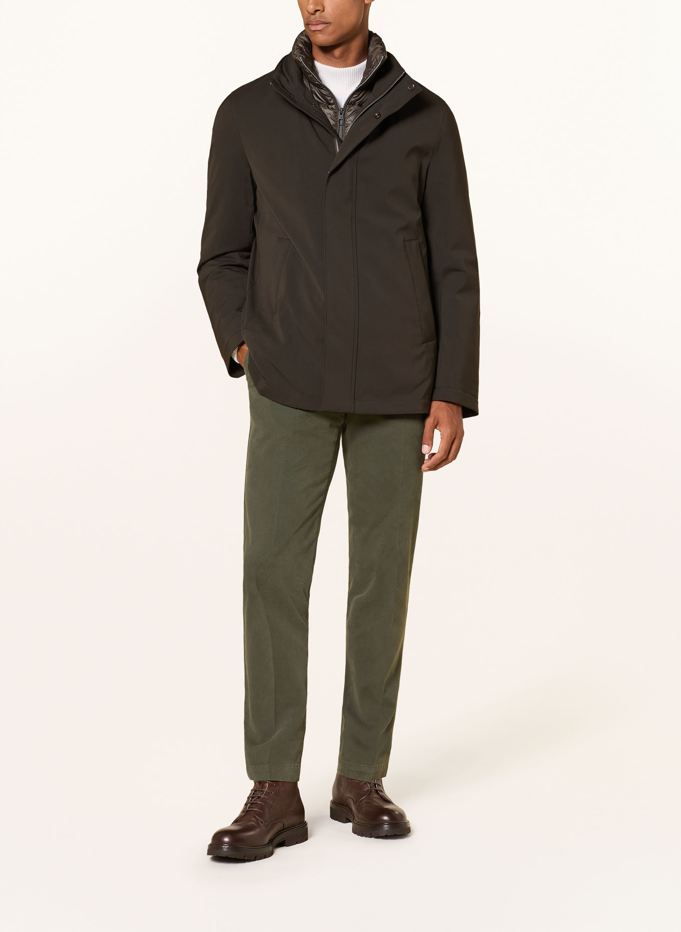Montecore Daunenjacke mit herausnehmbarer Blende: KHAKI