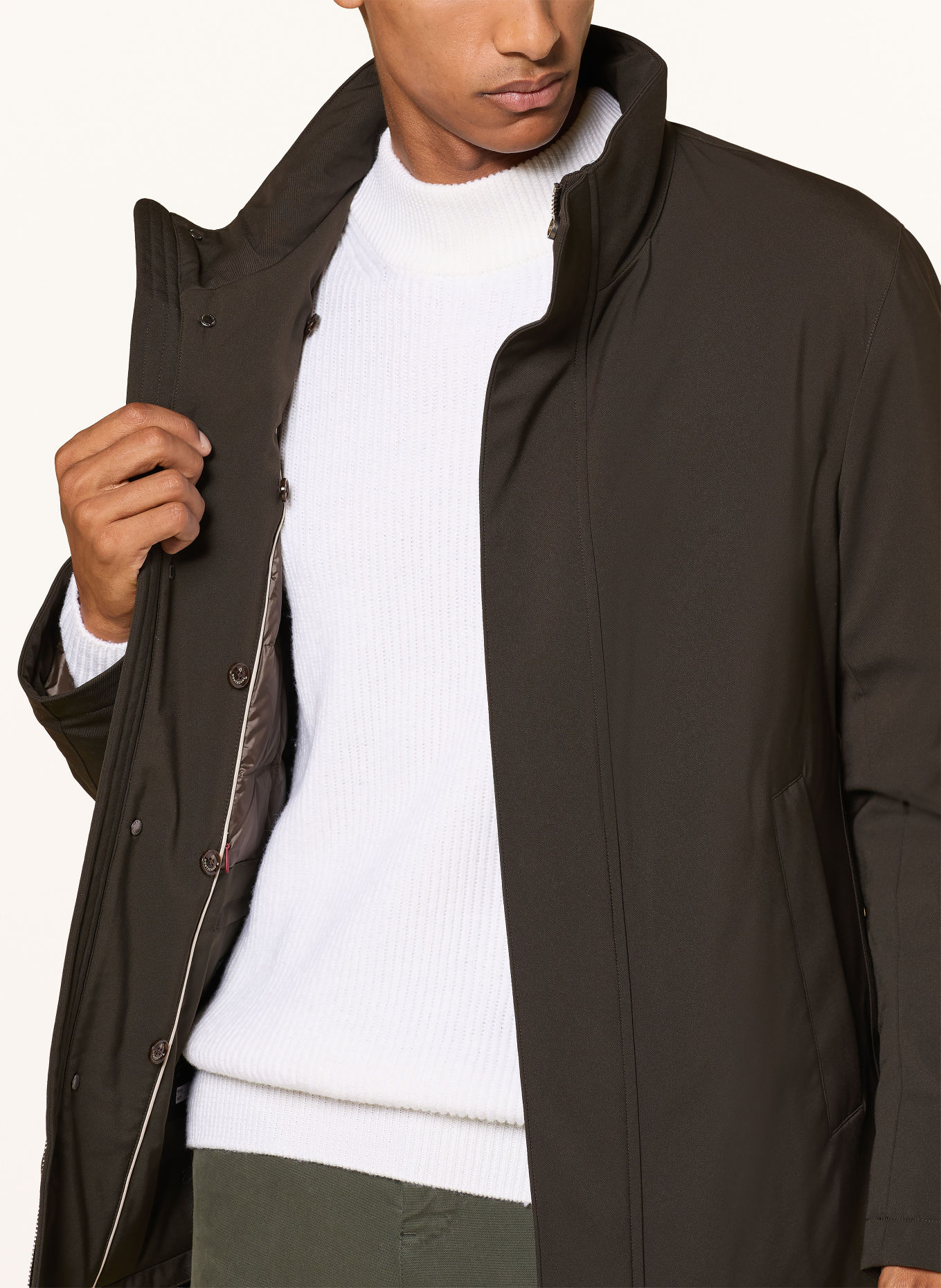 Montecore Daunenjacke mit herausnehmbarer Blende: KHAKI