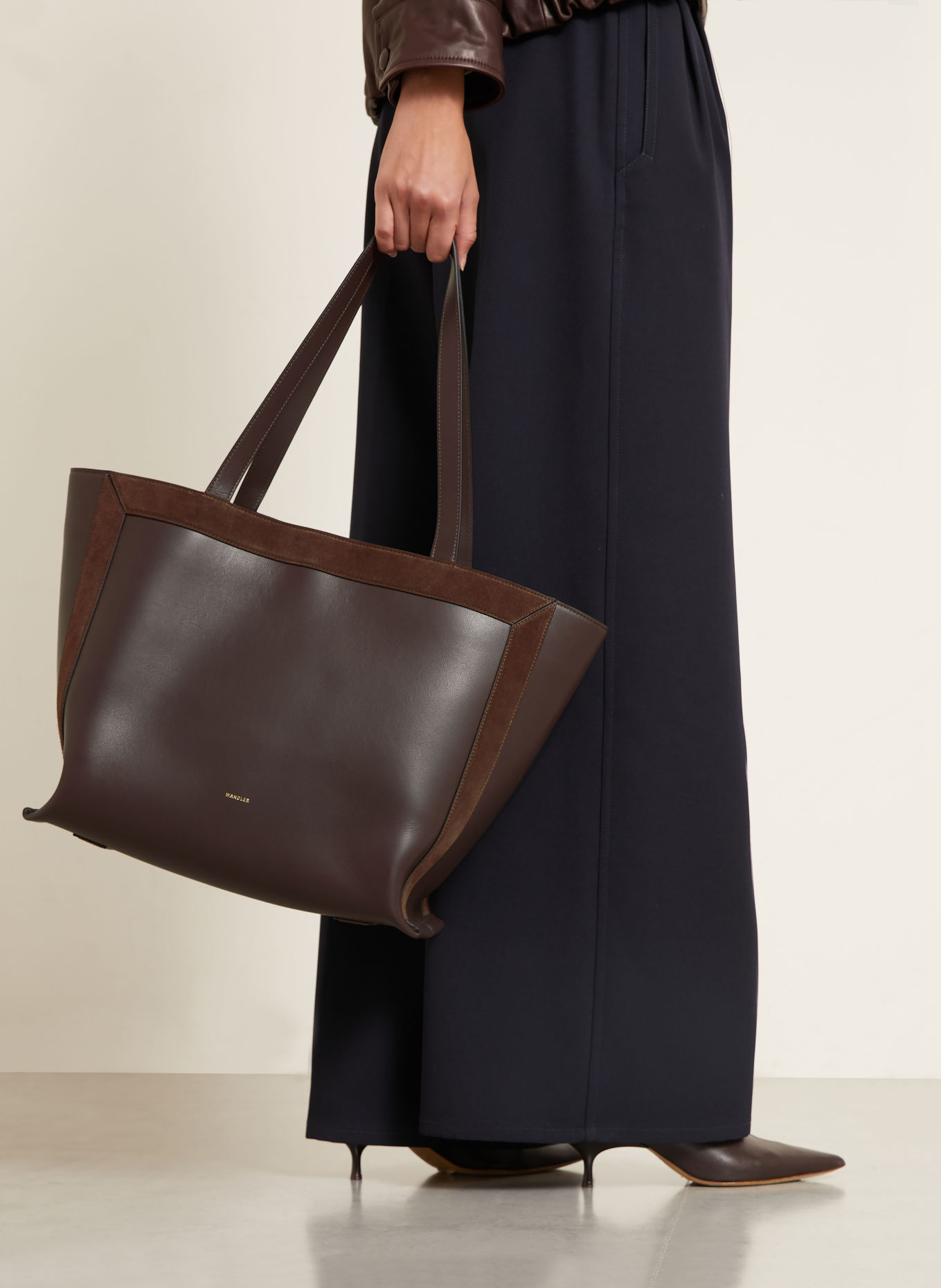 WANDLER Shoppers IDA MEDIUM: MARRON FONCÉ