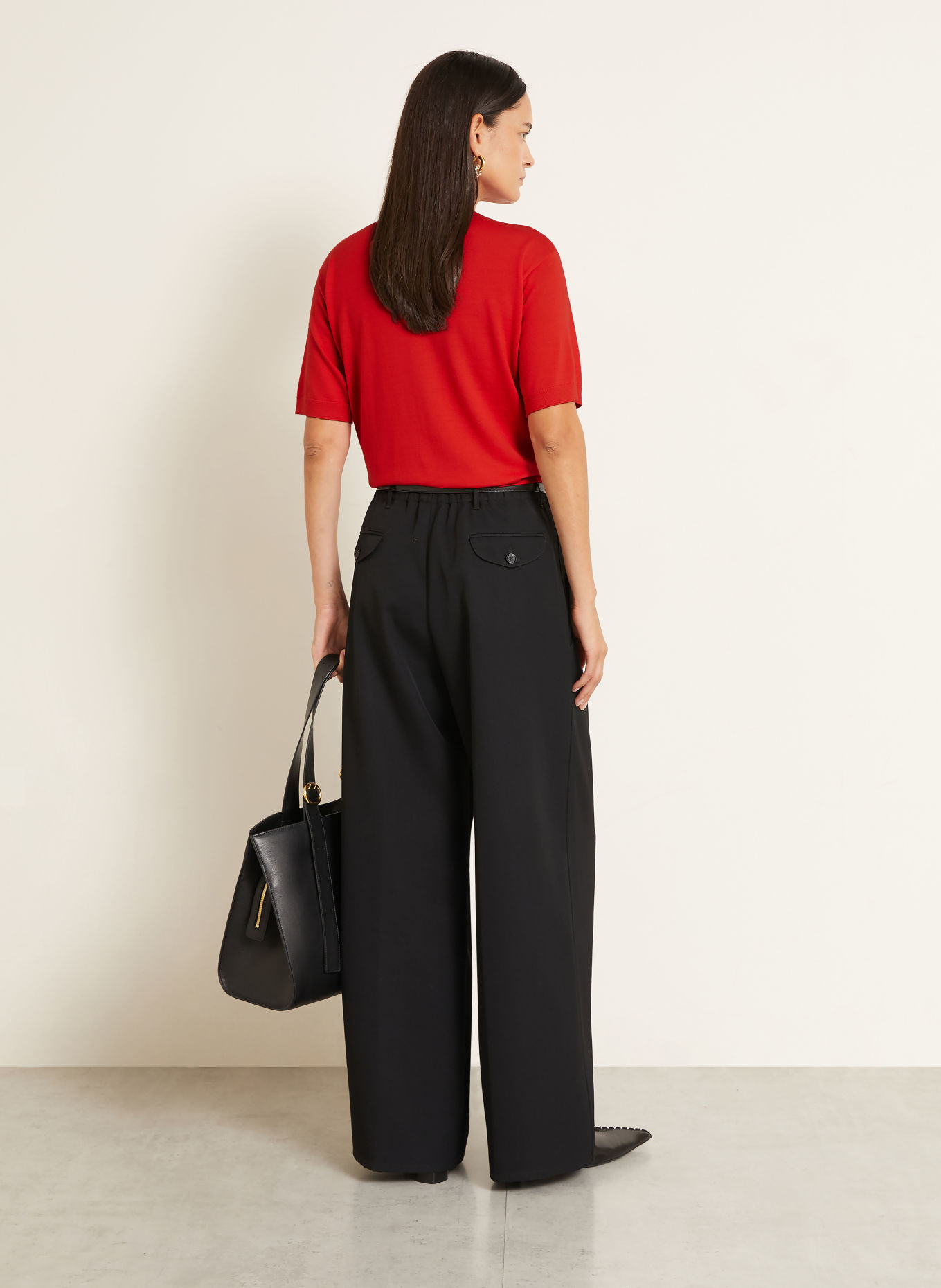 JIL SANDER Stickad tröja: RÖD