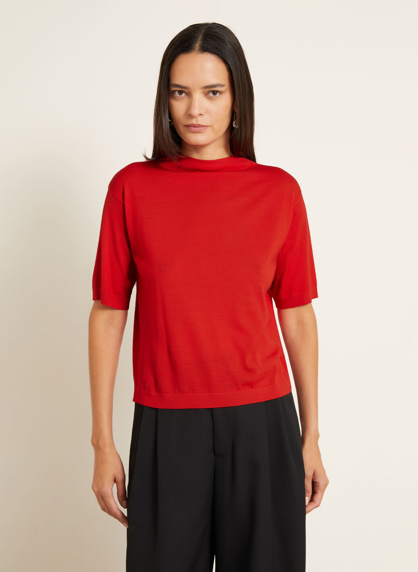 JIL SANDER Stickad tröja: RÖD