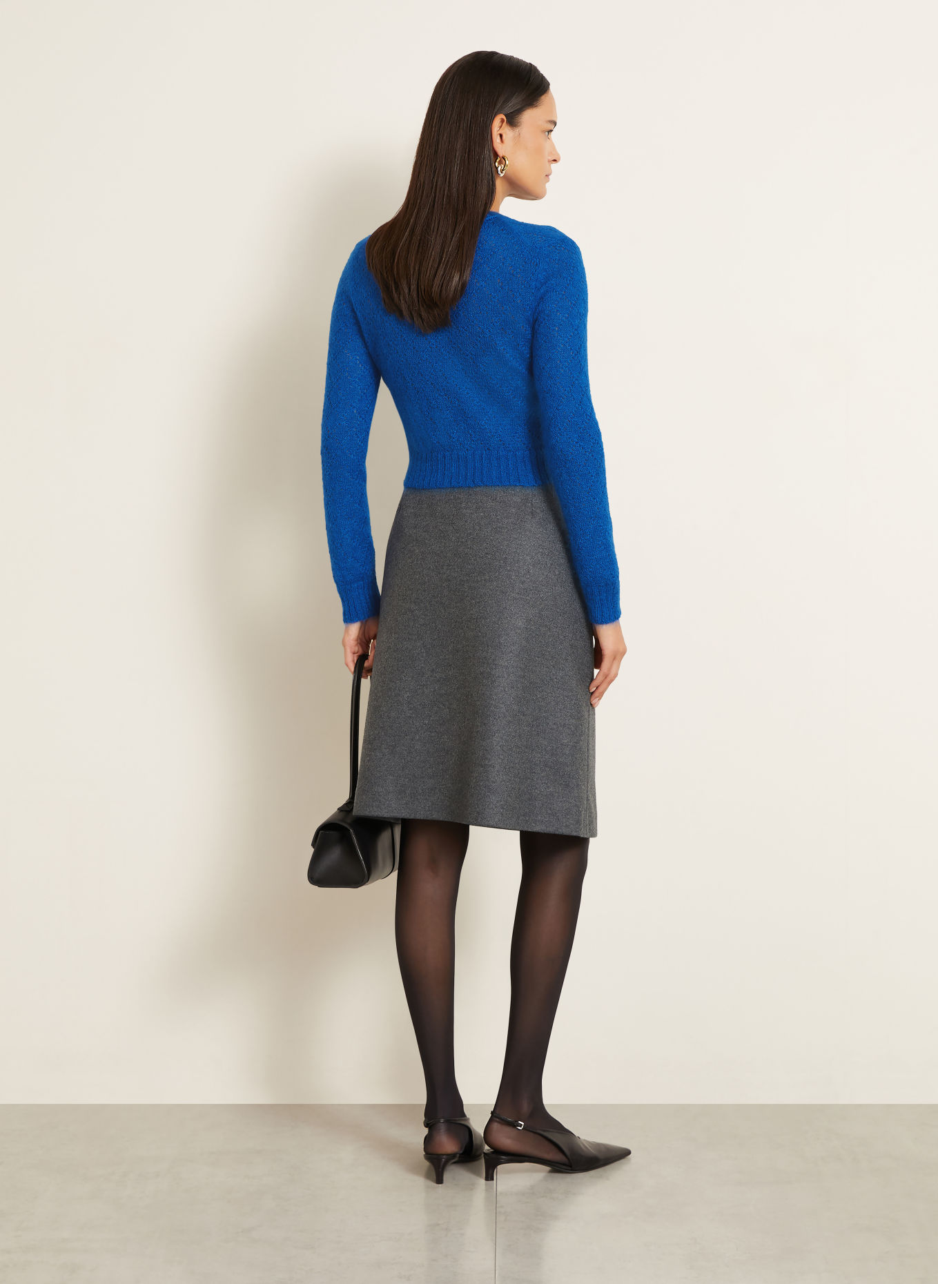 JIL SANDER Tröja med mohair och siden: BLÅ