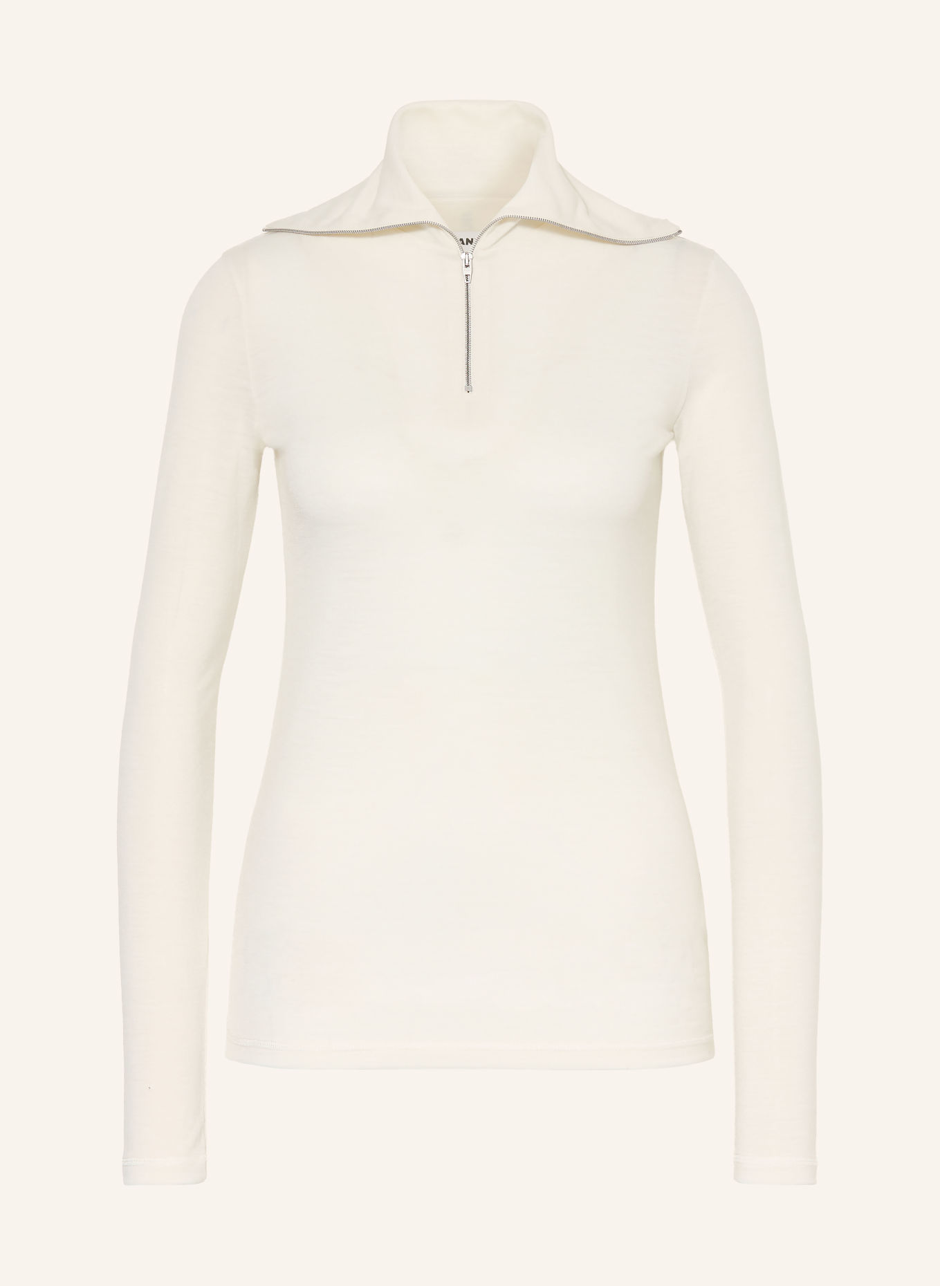 JIL SANDER Jersey-schipperstrui met capuchon: ECRU