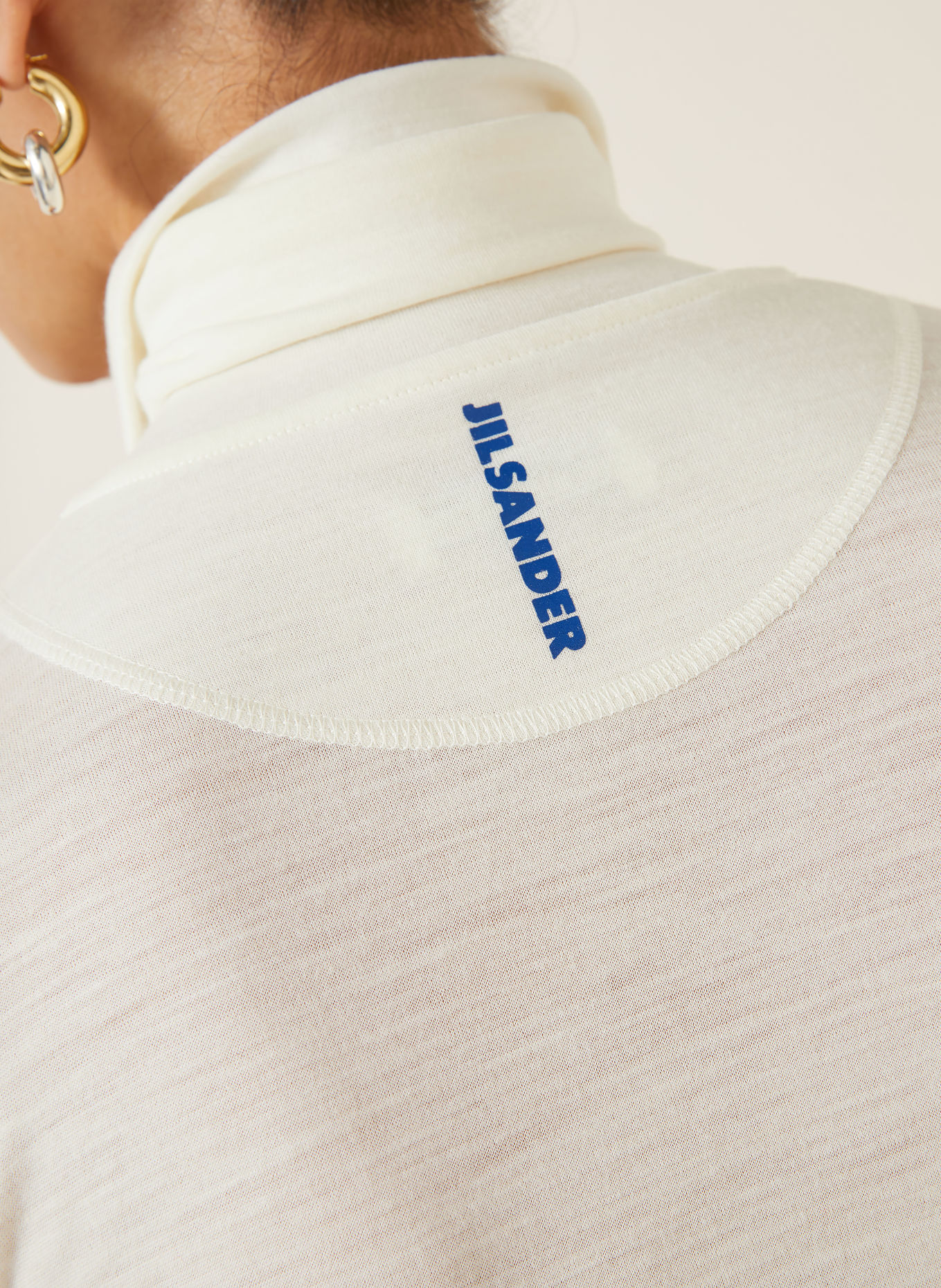 JIL SANDER Jersey-schipperstrui met capuchon: ECRU