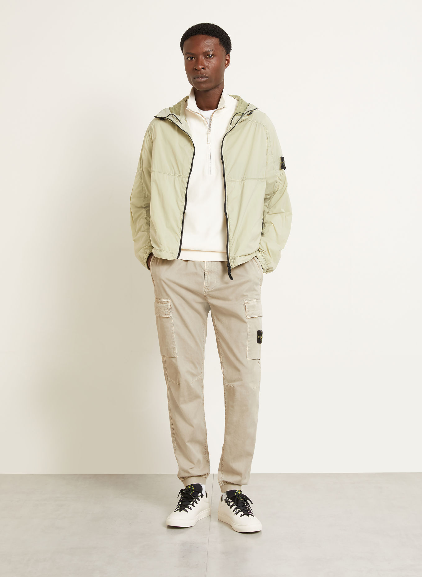 STONE ISLAND Cargohose Regular Tapered Fit: BEIGE