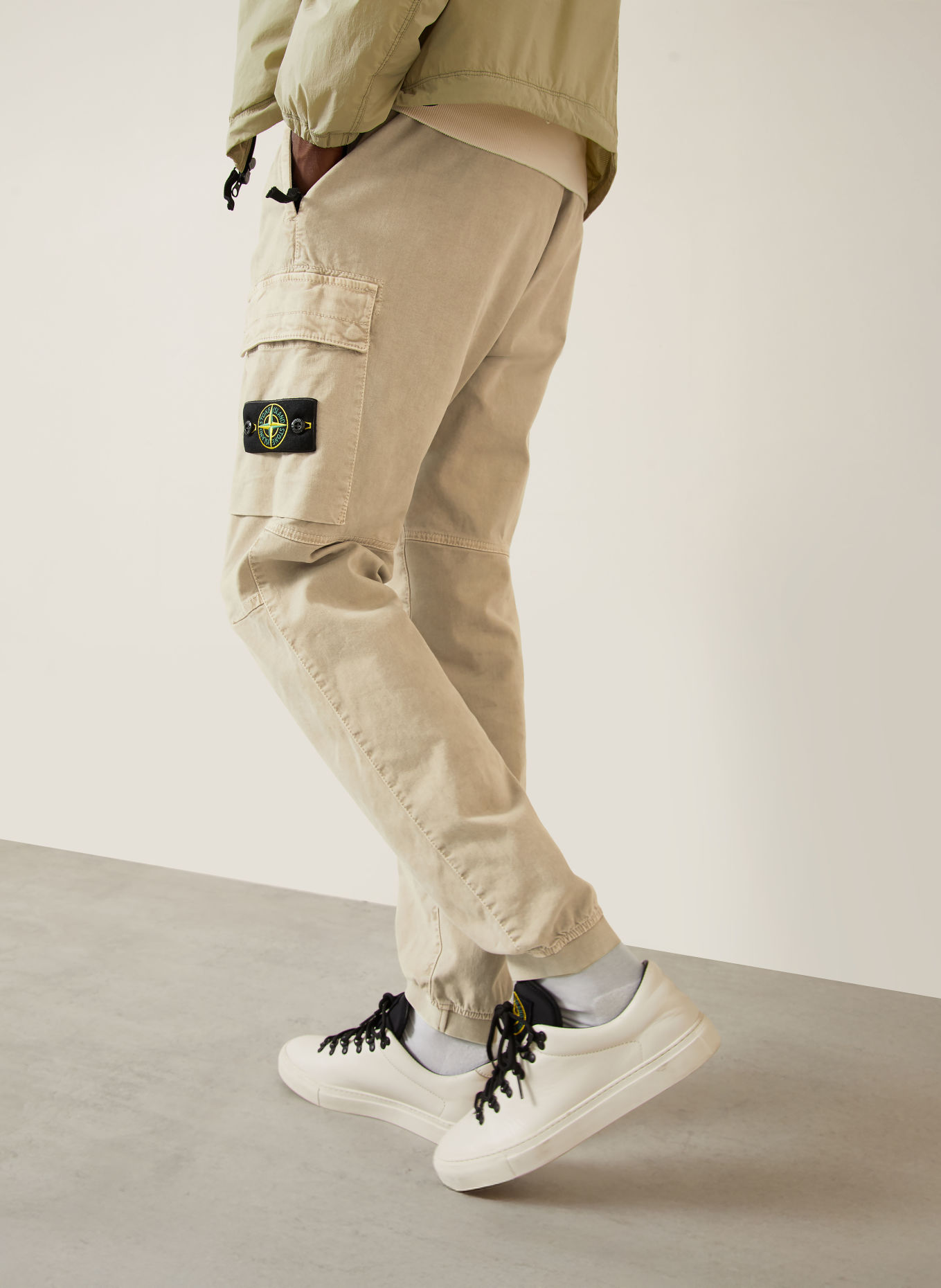 STONE ISLAND Cargohose Regular Tapered Fit: BEIGE