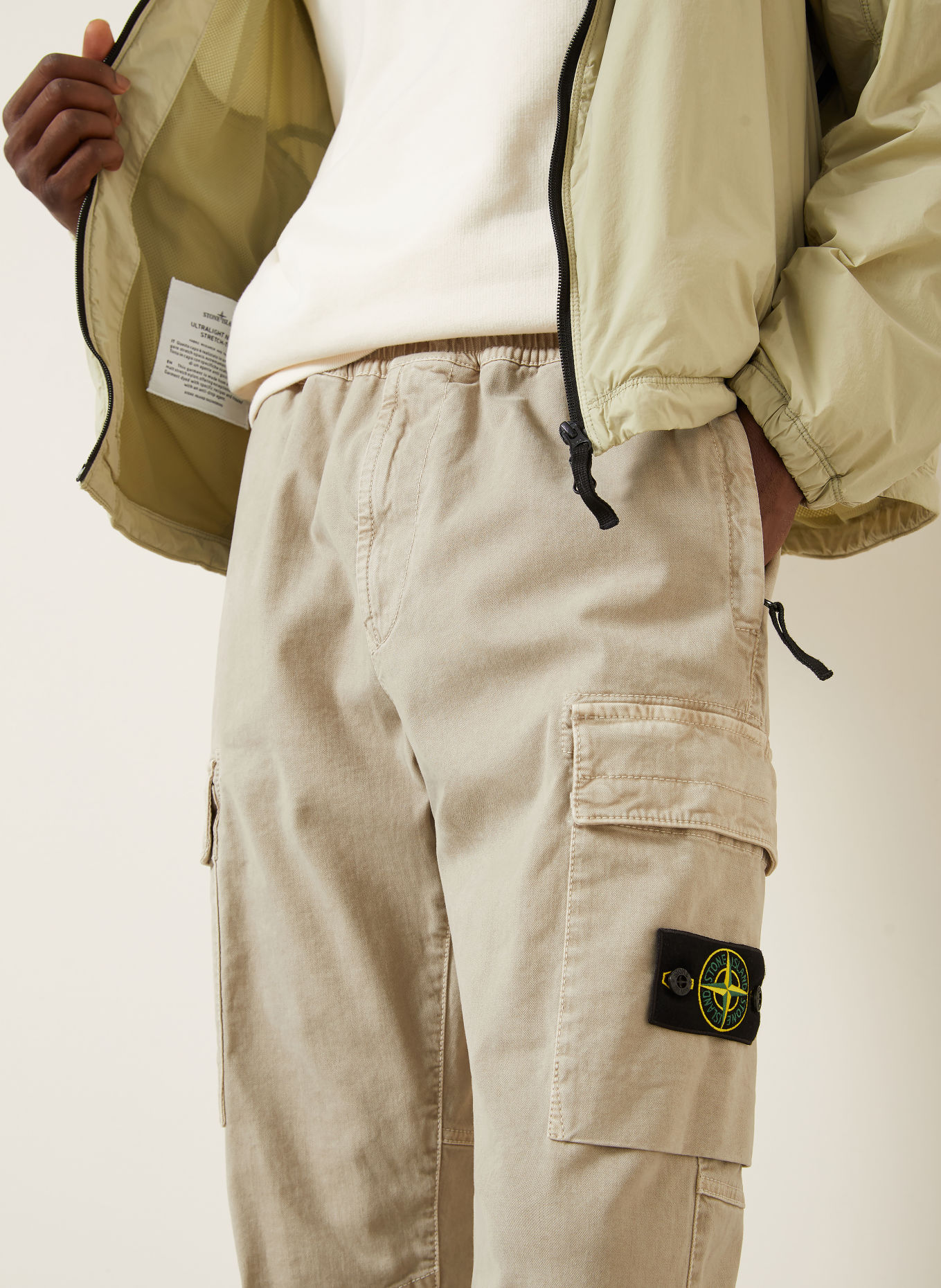 STONE ISLAND Cargohose Regular Tapered Fit: BEIGE