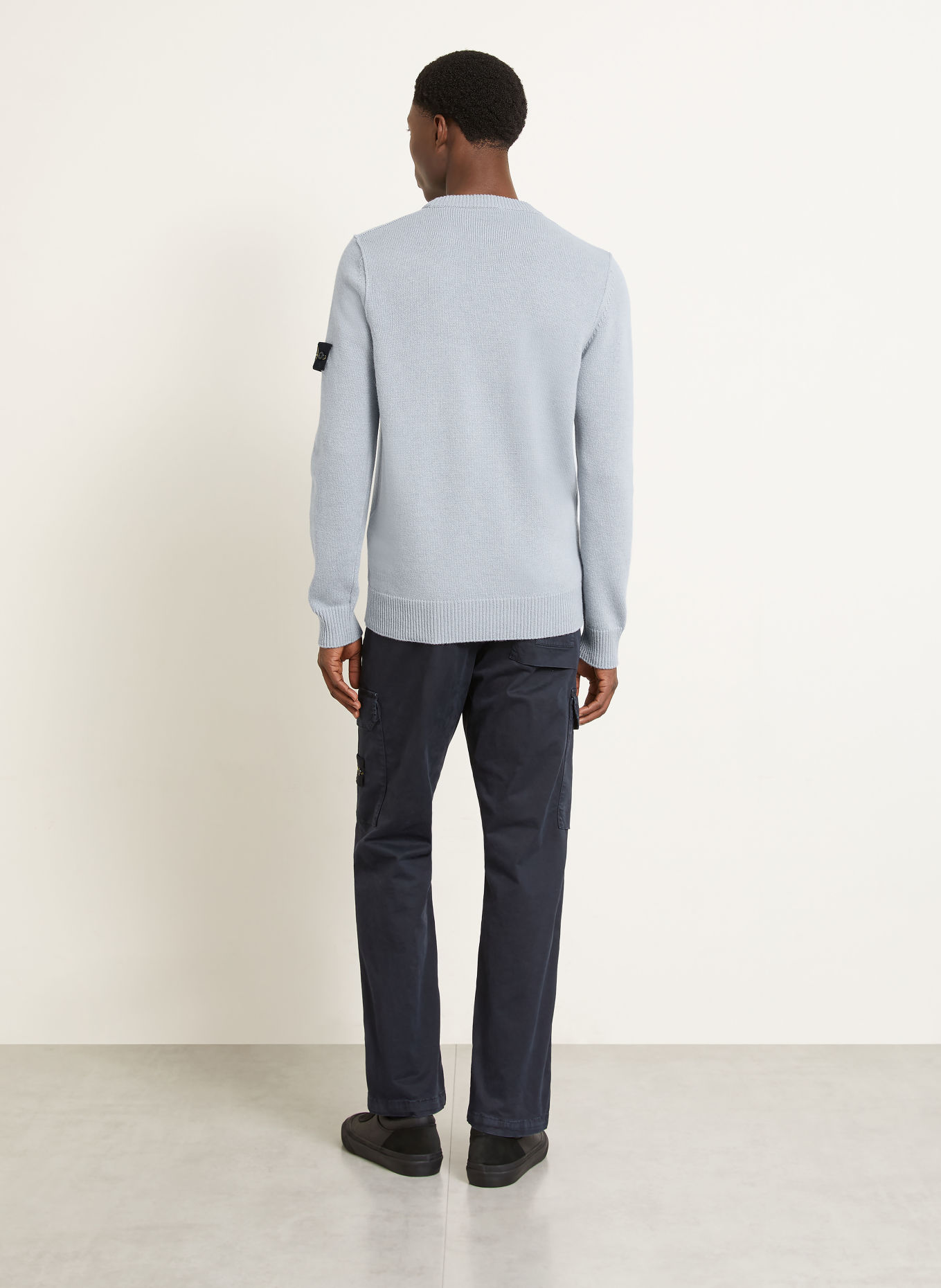 STONE ISLAND Pullover: BLAUGRAU / GELB / SCHWARZ