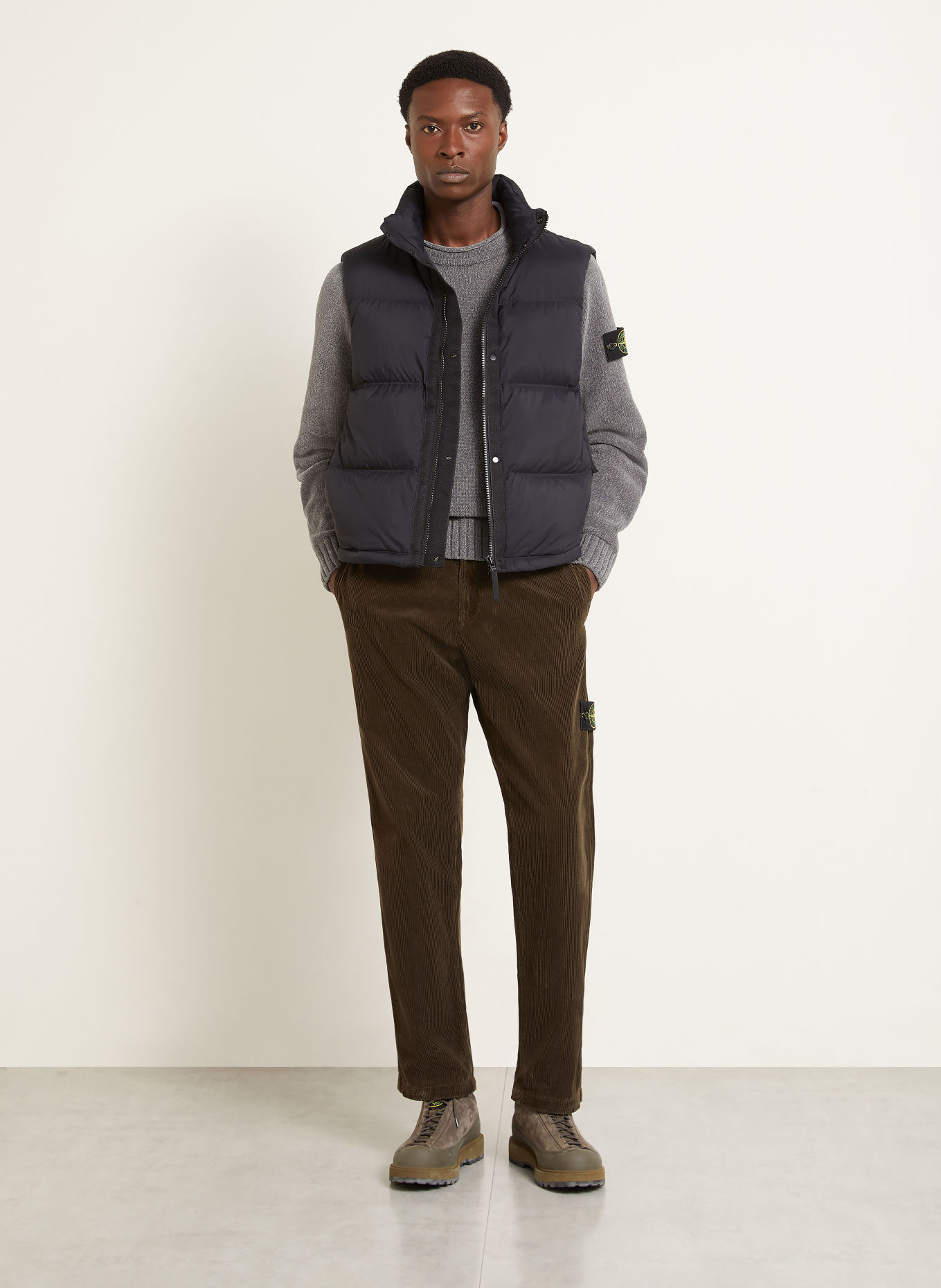 STONE ISLAND Daunenweste: SCHWARZ