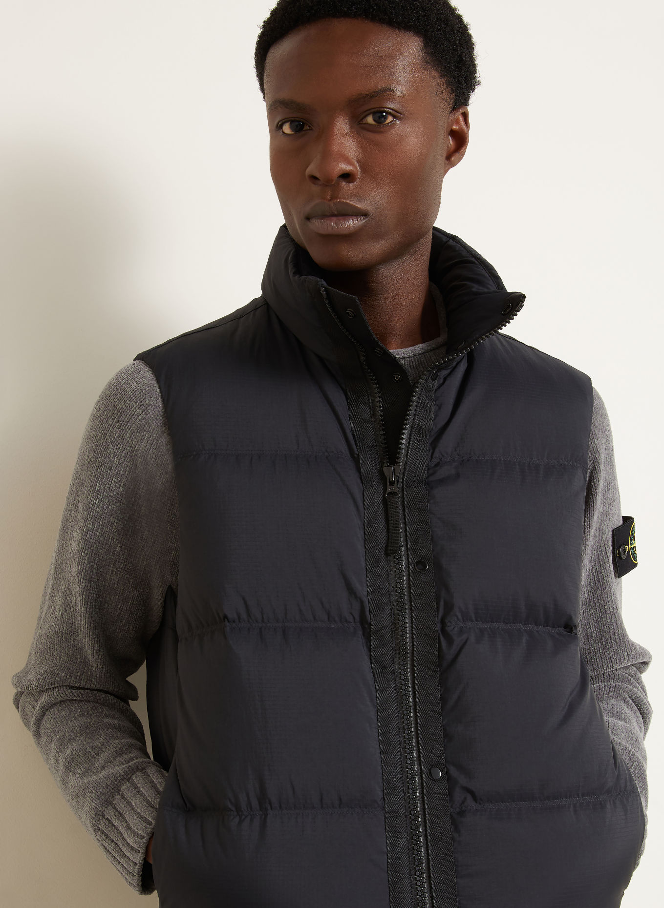 STONE ISLAND Daunenweste: SCHWARZ