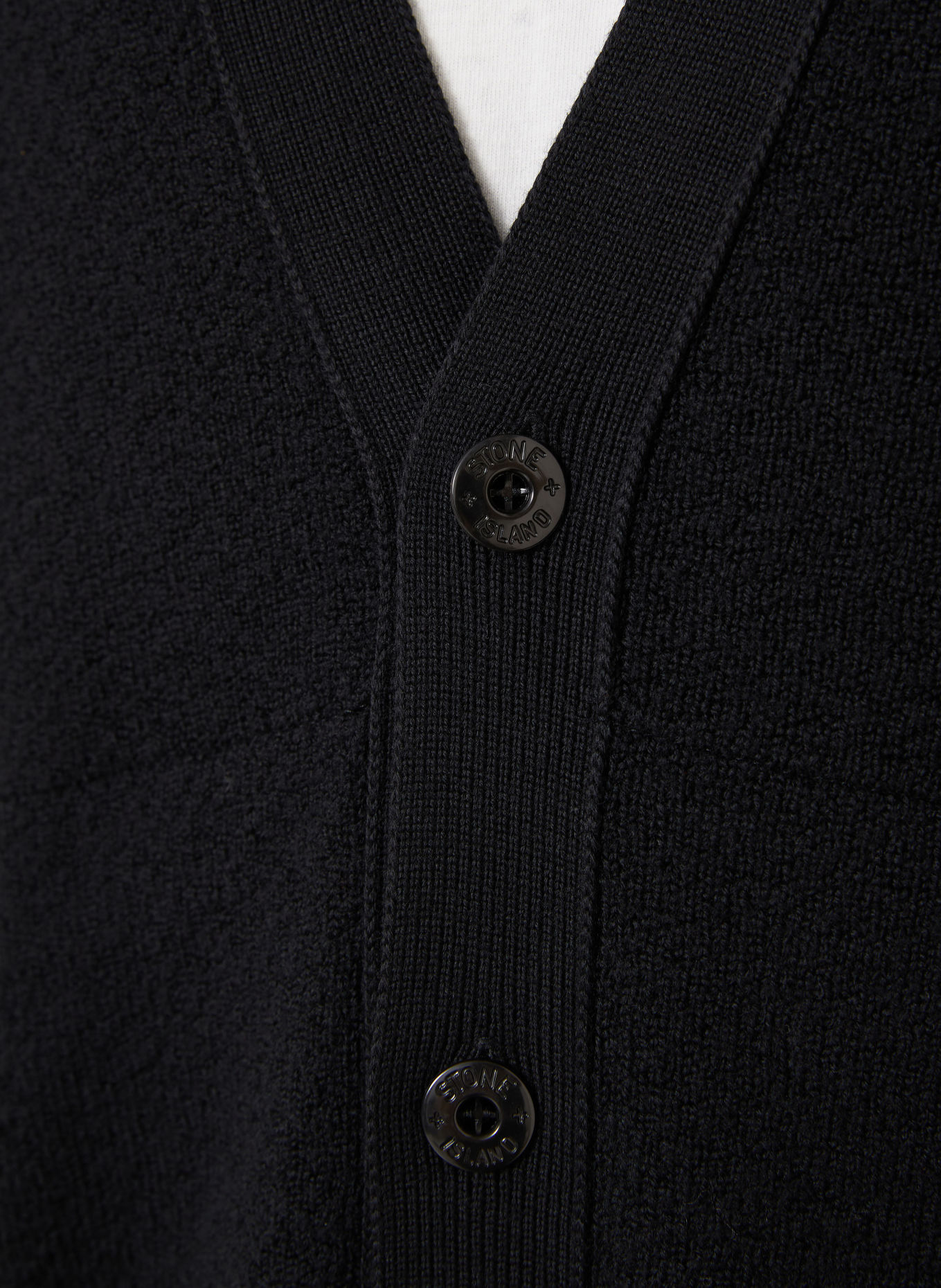 STONE ISLAND Kardigan: CZARNY