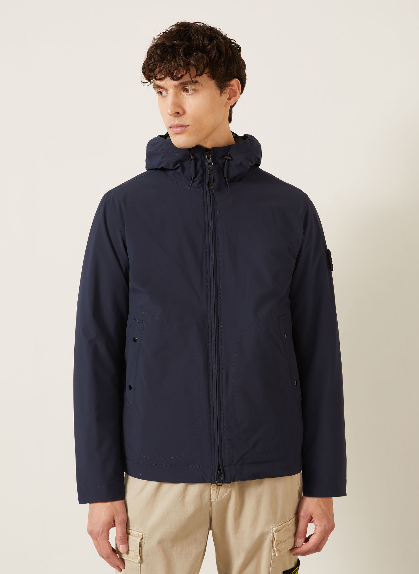STONE ISLAND Veste softshell: BLEU FONCÉ