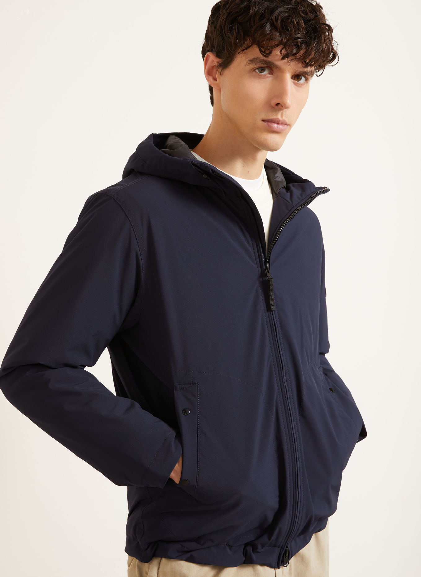 STONE ISLAND Veste softshell: BLEU FONCÉ