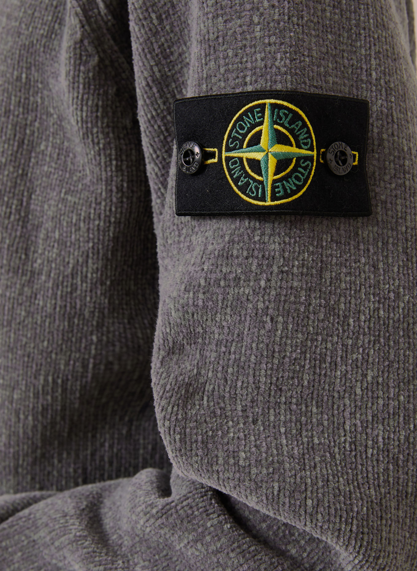 STONE ISLAND Pullover: GRAU / GELB / SCHWARZ