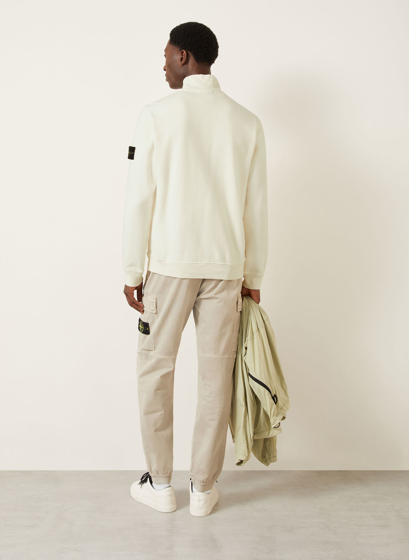 STONE ISLAND Sweat-Troyer: CREME / GELB / SCHWARZ