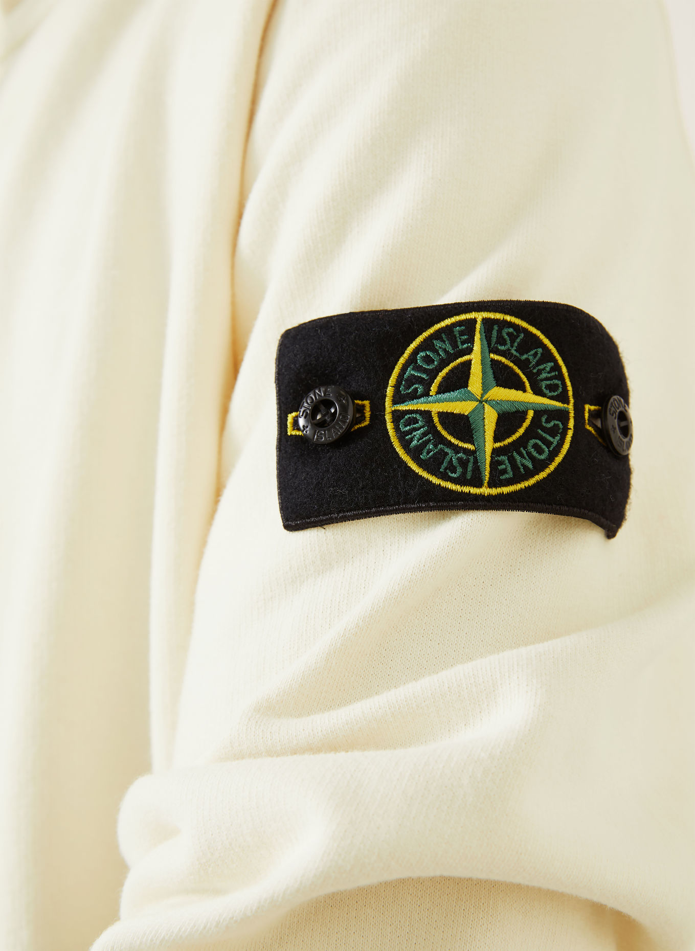 STONE ISLAND Sweat-Troyer: CREME / GELB / SCHWARZ