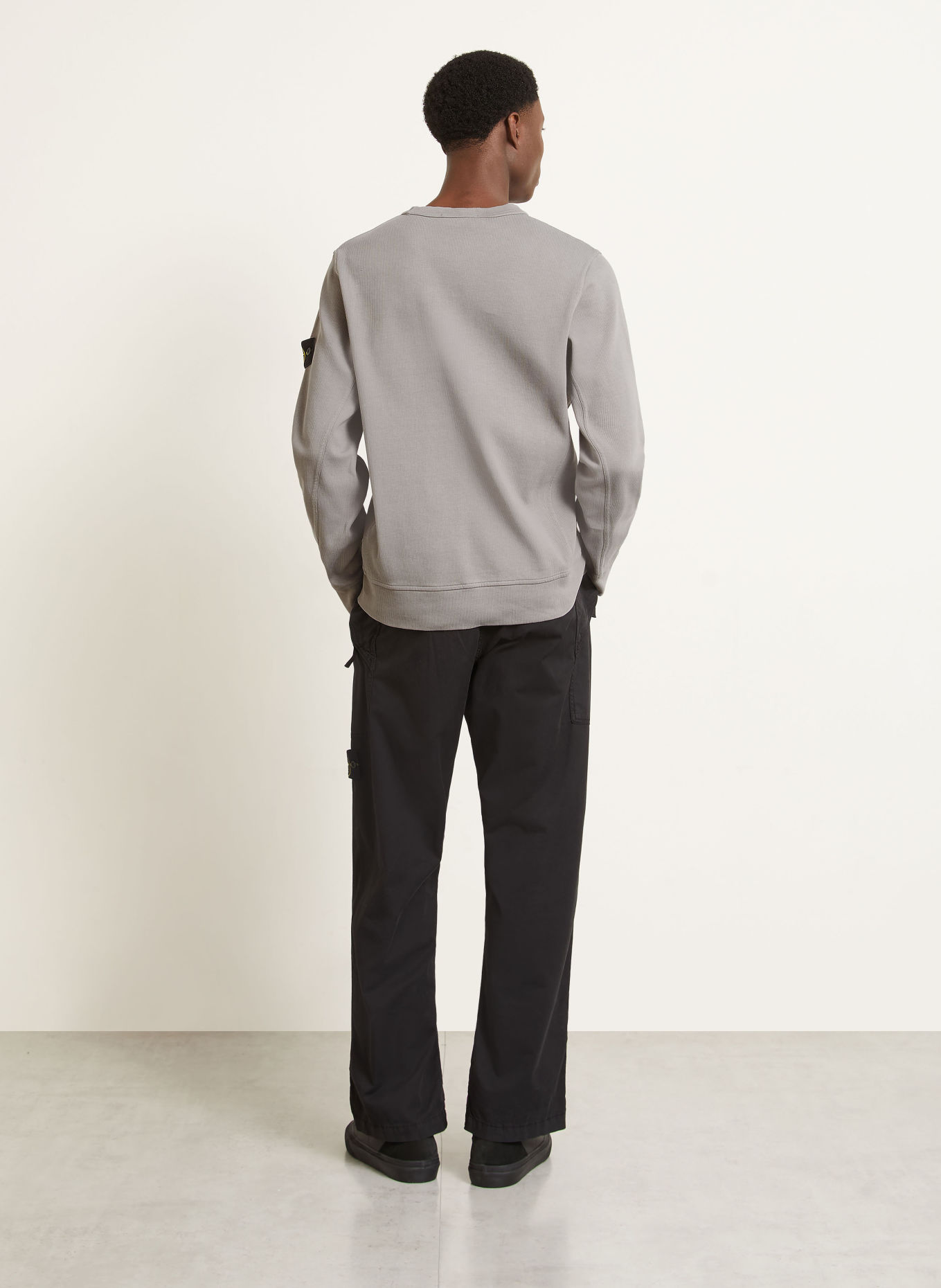 STONE ISLAND Sweatshirt: GRAU / GELB / SCHWARZ