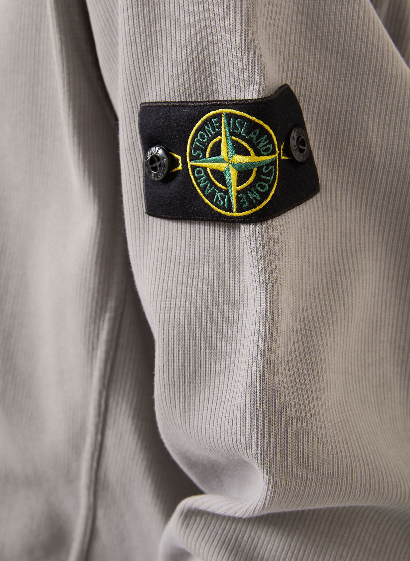 STONE ISLAND Sweatshirt: GRAU / GELB / SCHWARZ