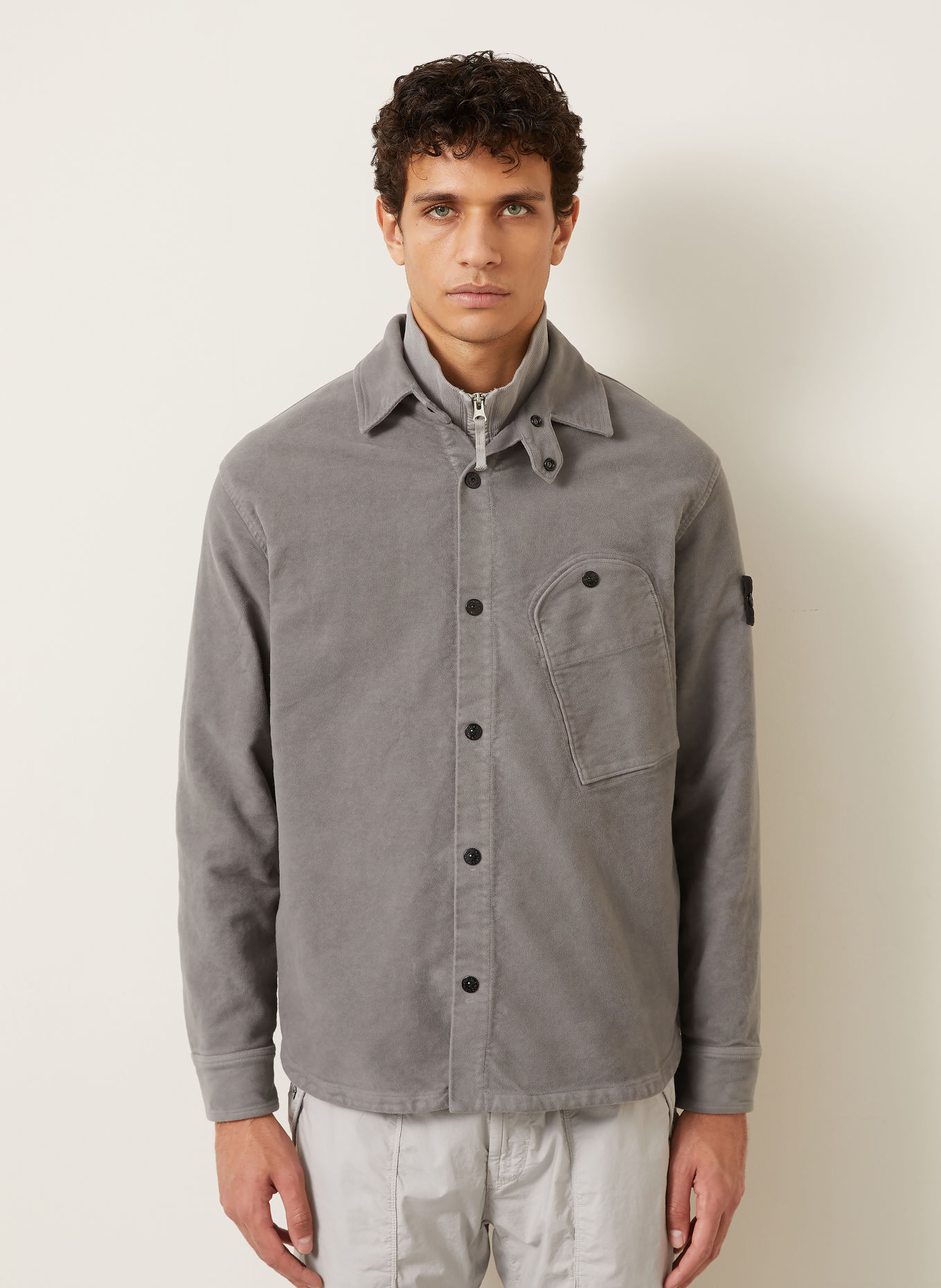 STONE ISLAND Svrchní košile: ŠEDÁ