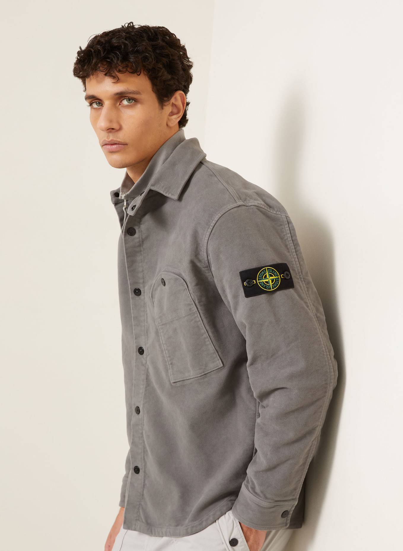 STONE ISLAND Svrchní košile: ŠEDÁ