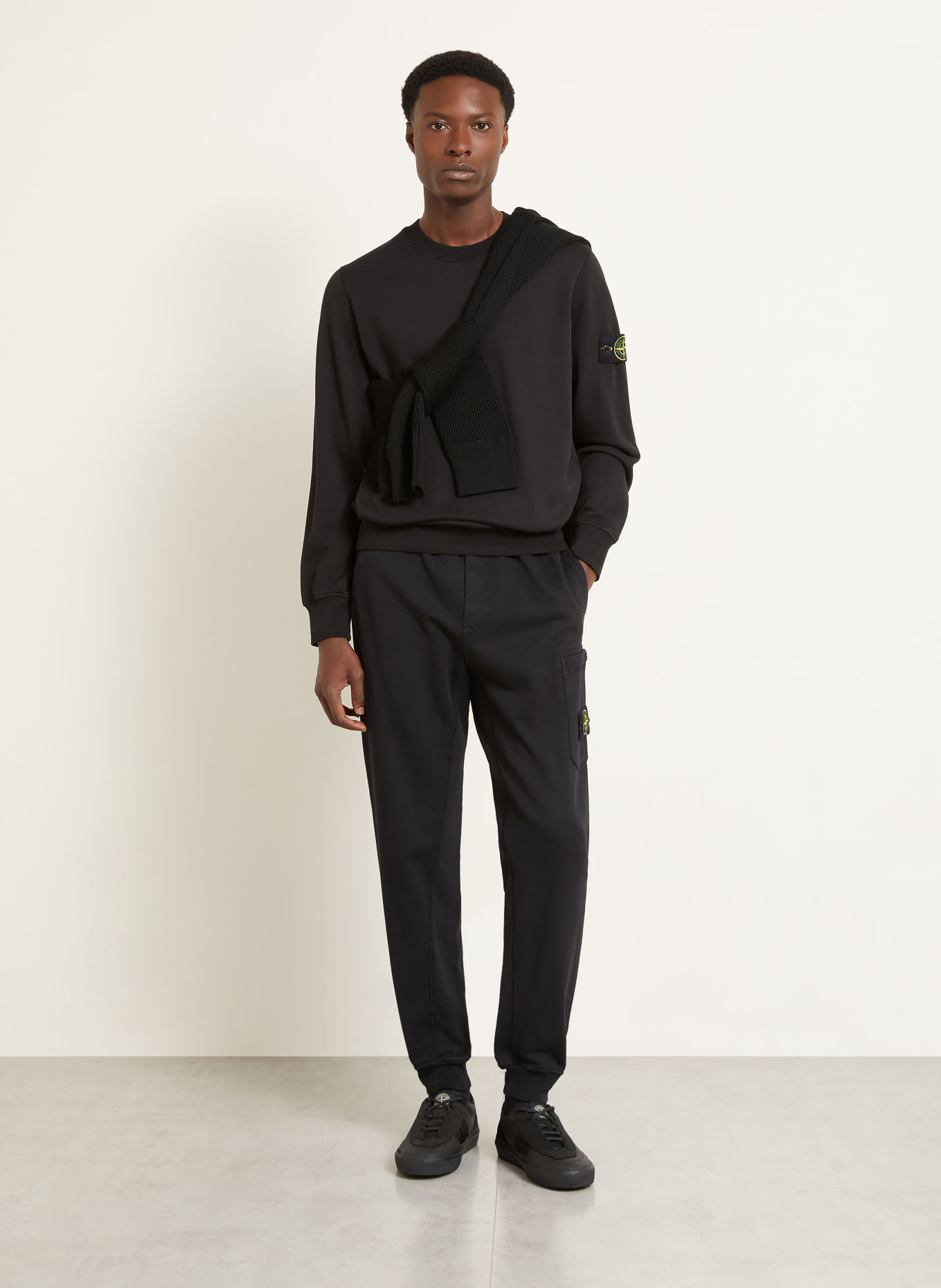 STONE ISLAND Sweatpants: SCHWARZ
