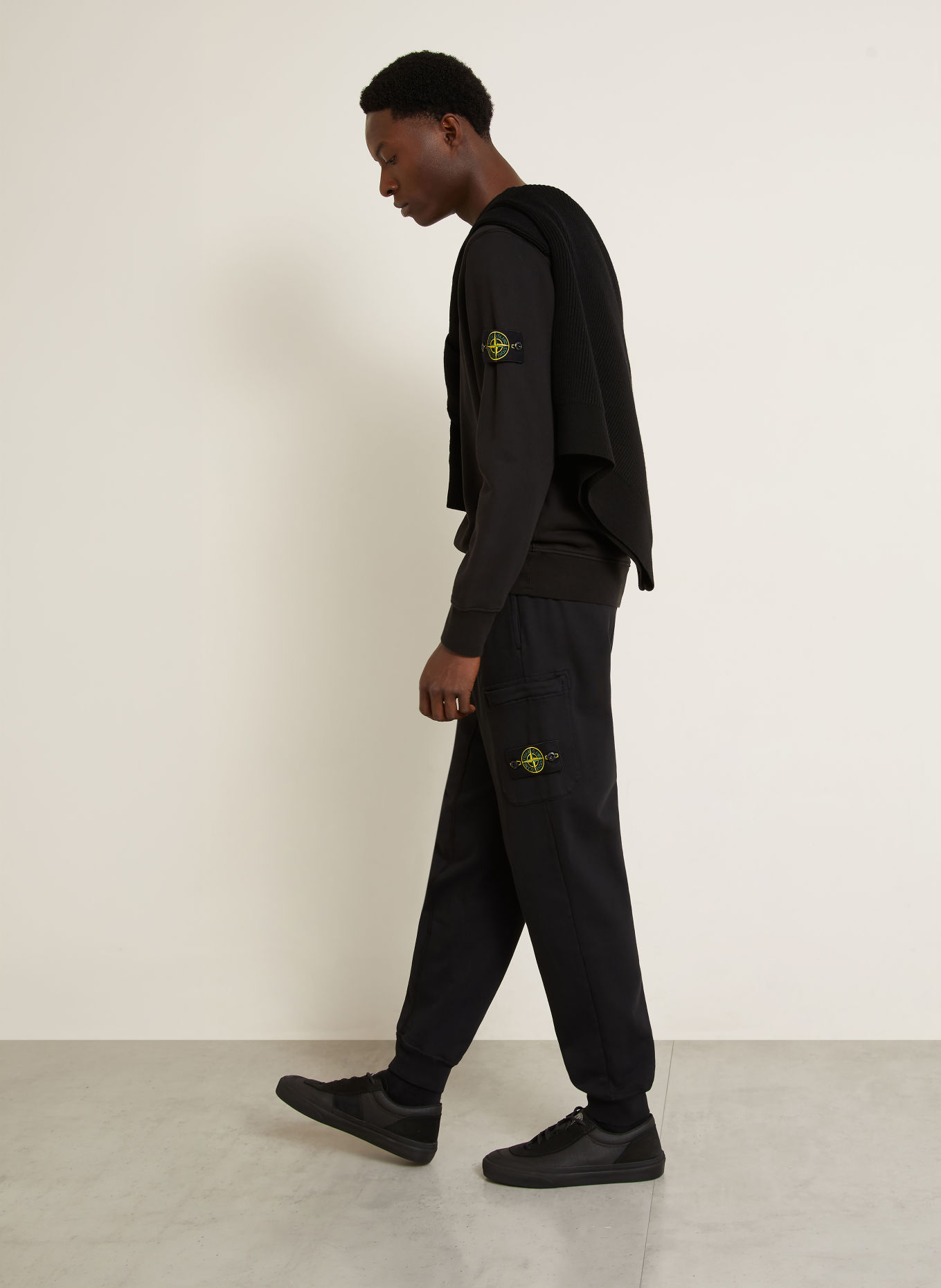 STONE ISLAND Sweatpants: SCHWARZ