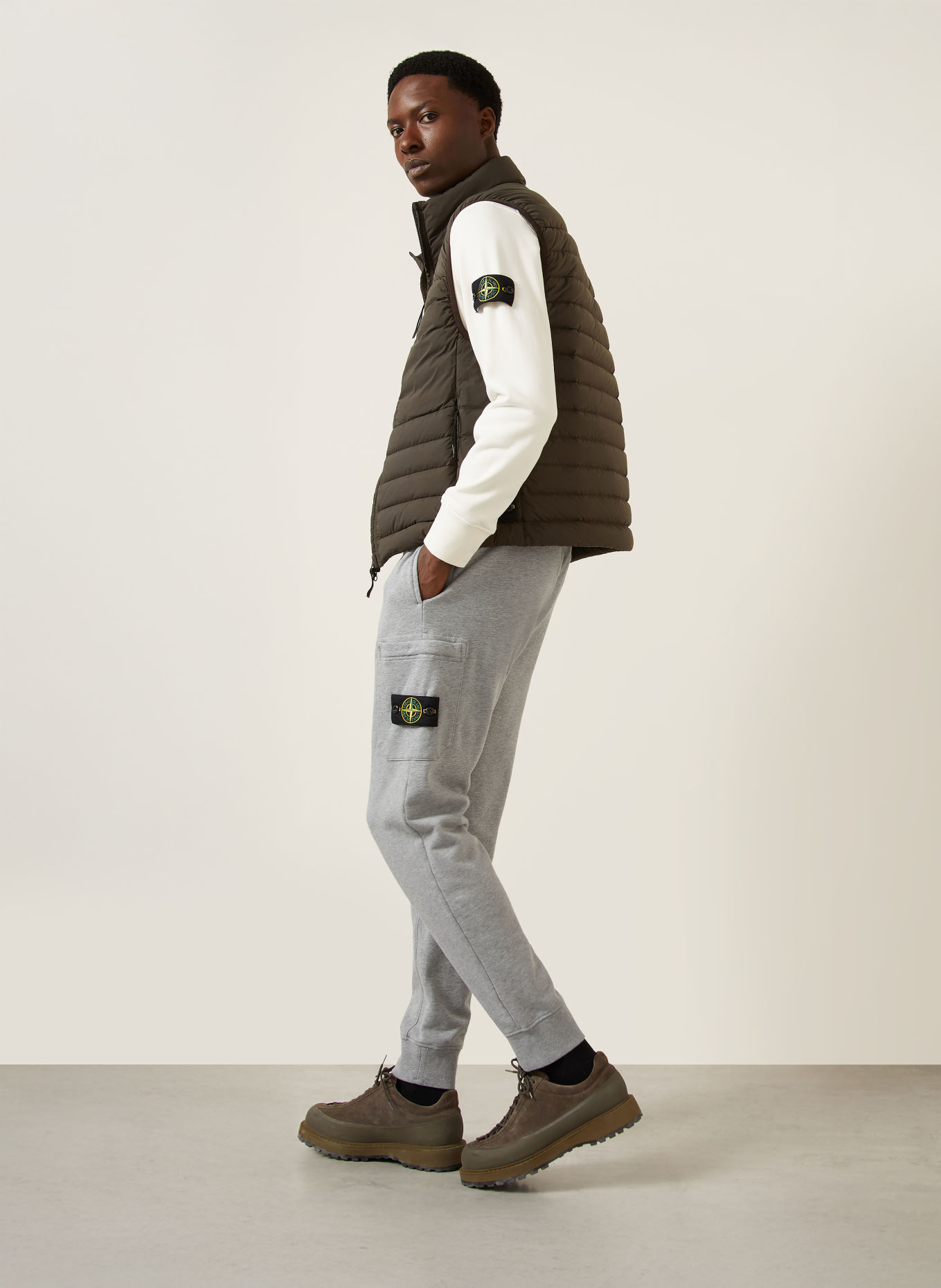 STONE ISLAND Sweatpants: GRAY