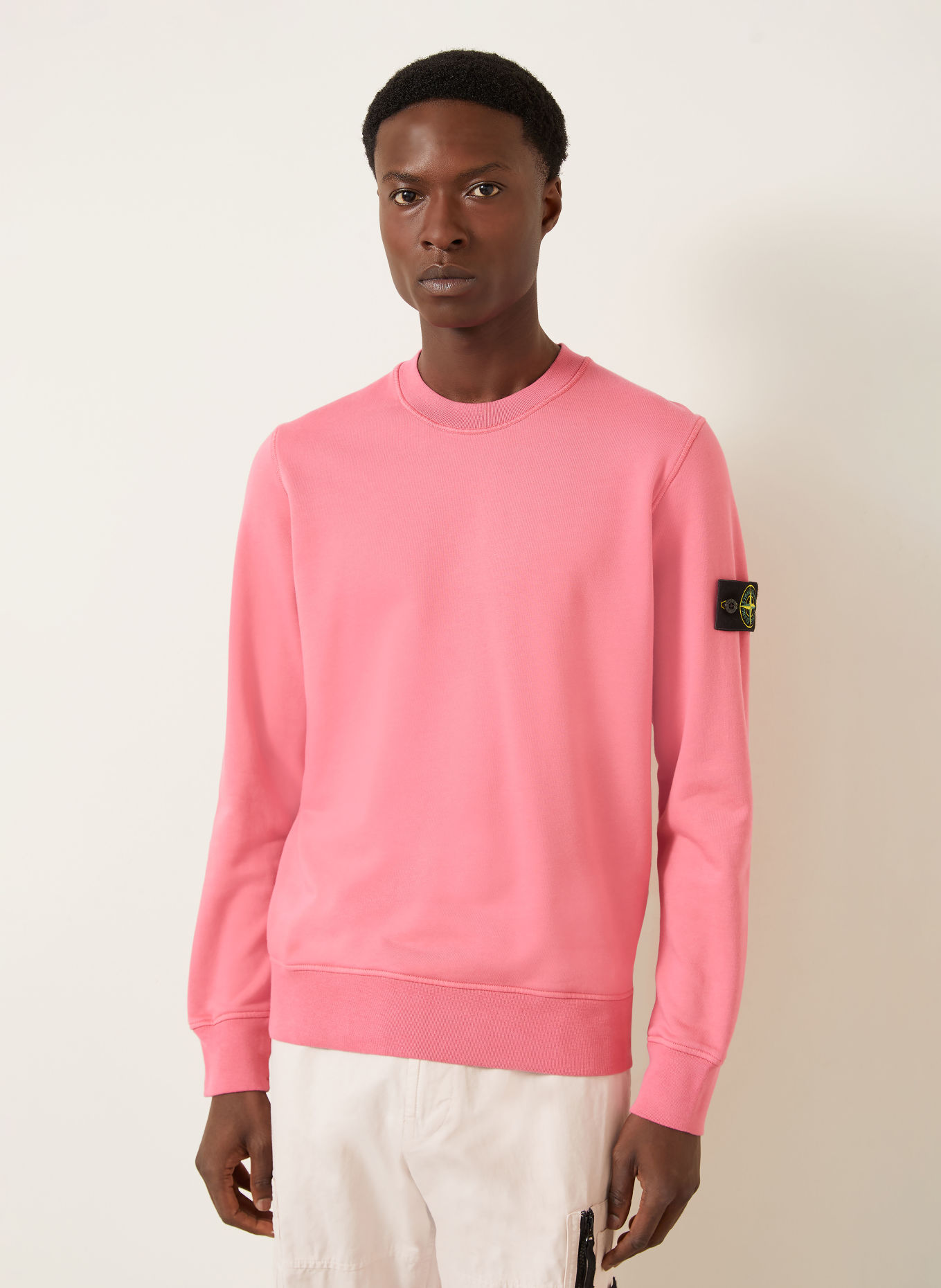 STONE ISLAND Sweatshirt: HELLROT / GELB / SCHWARZ