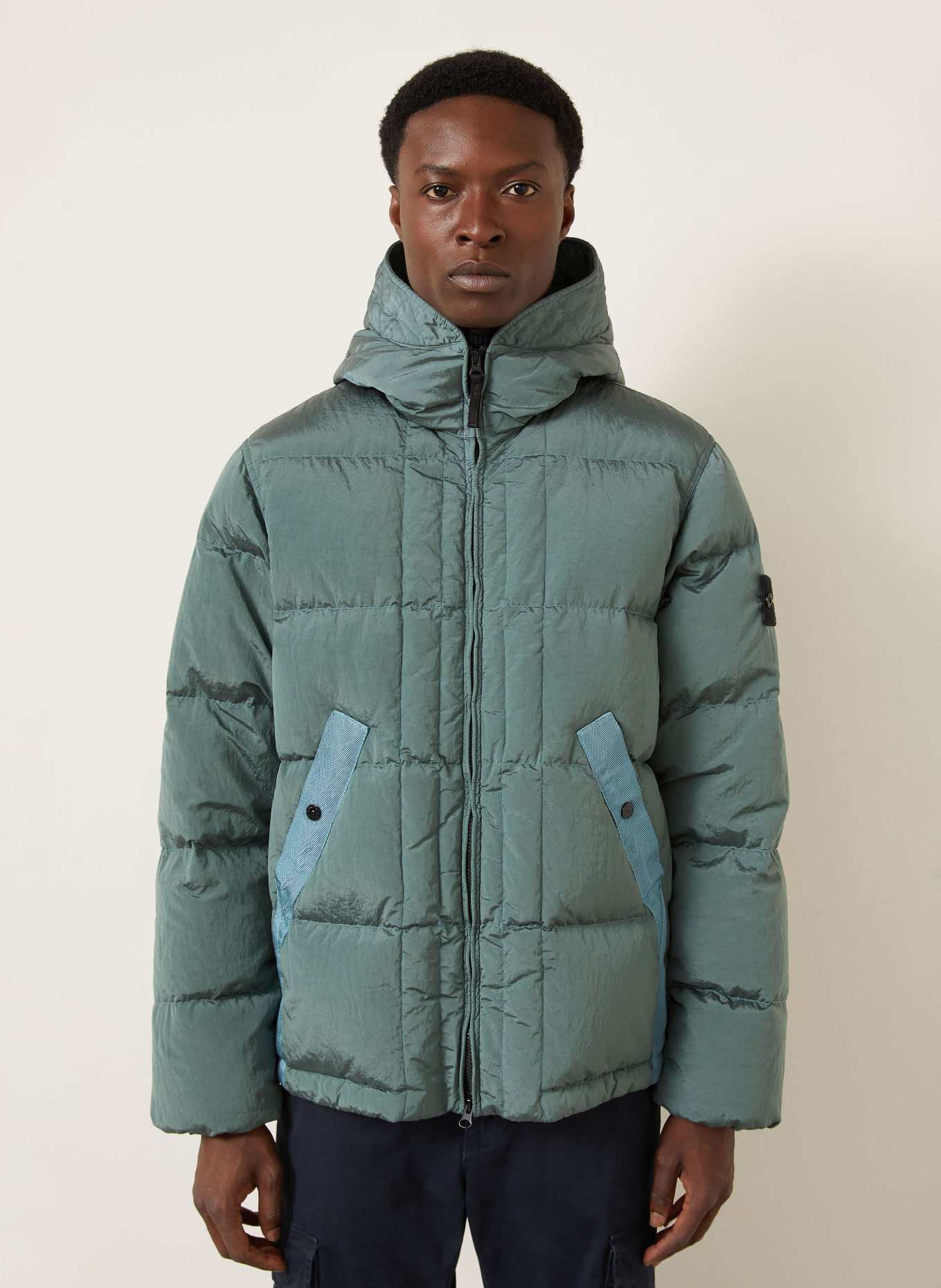 STONE ISLAND Daunenjacke: GRÜN / PETROL
