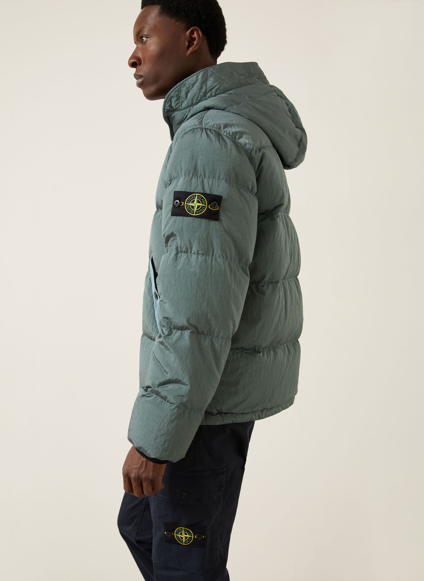 STONE ISLAND Daunenjacke: GRÜN / PETROL