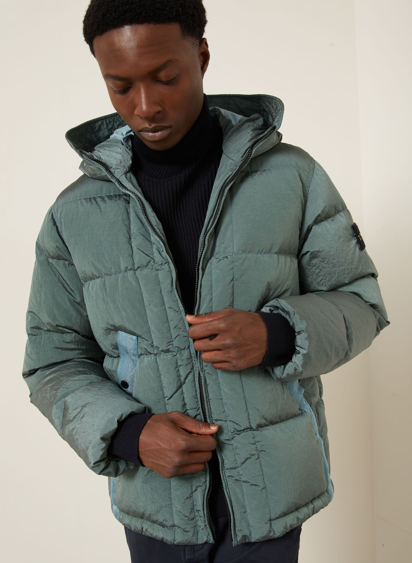 STONE ISLAND Daunenjacke: GRÜN / PETROL