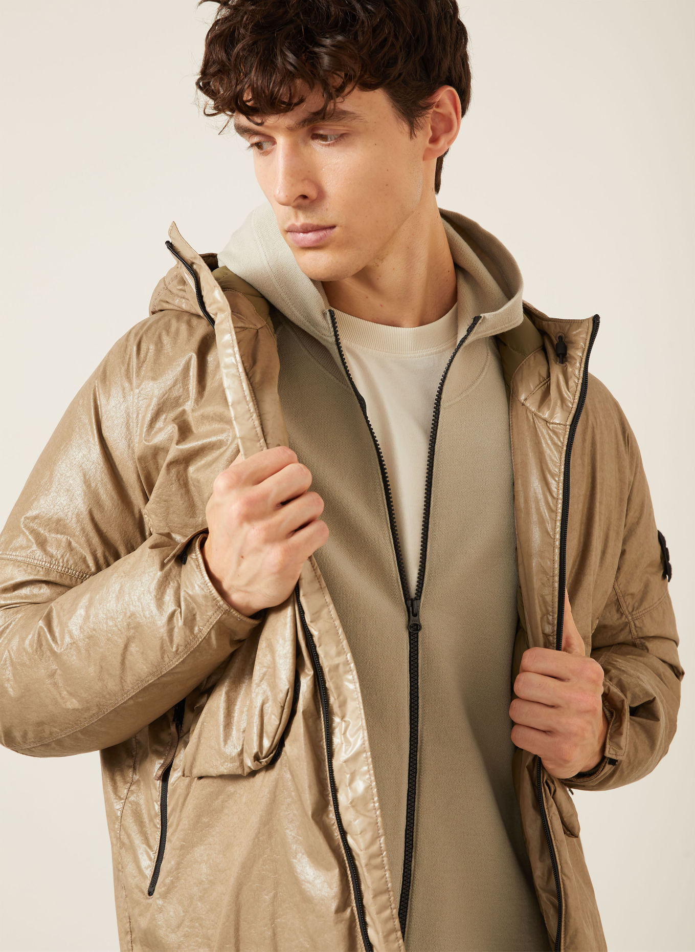STONE ISLAND Donsjas: LICHTGROEN