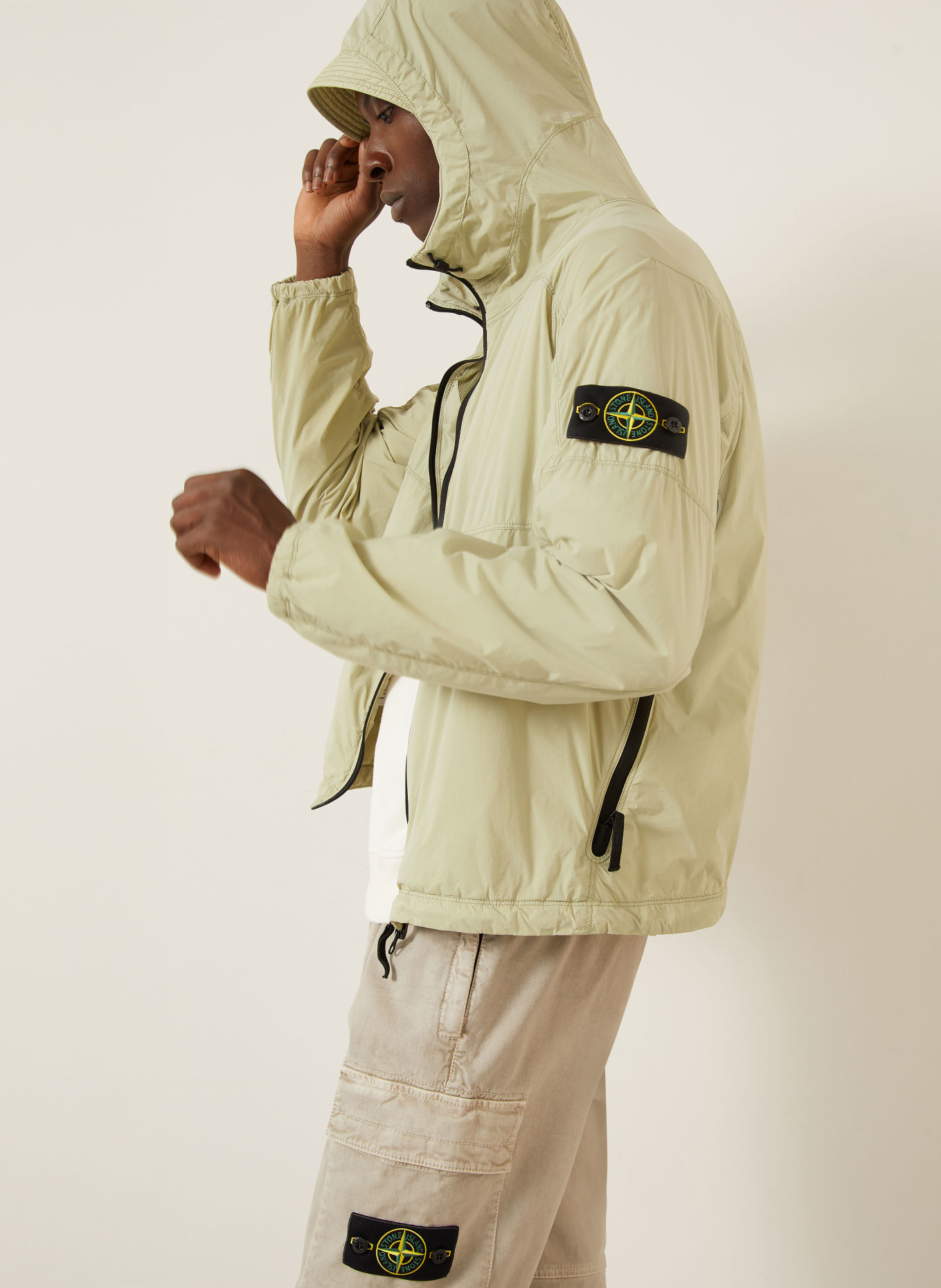 STONE ISLAND Jacke: BEIGE / SCHWARZ
