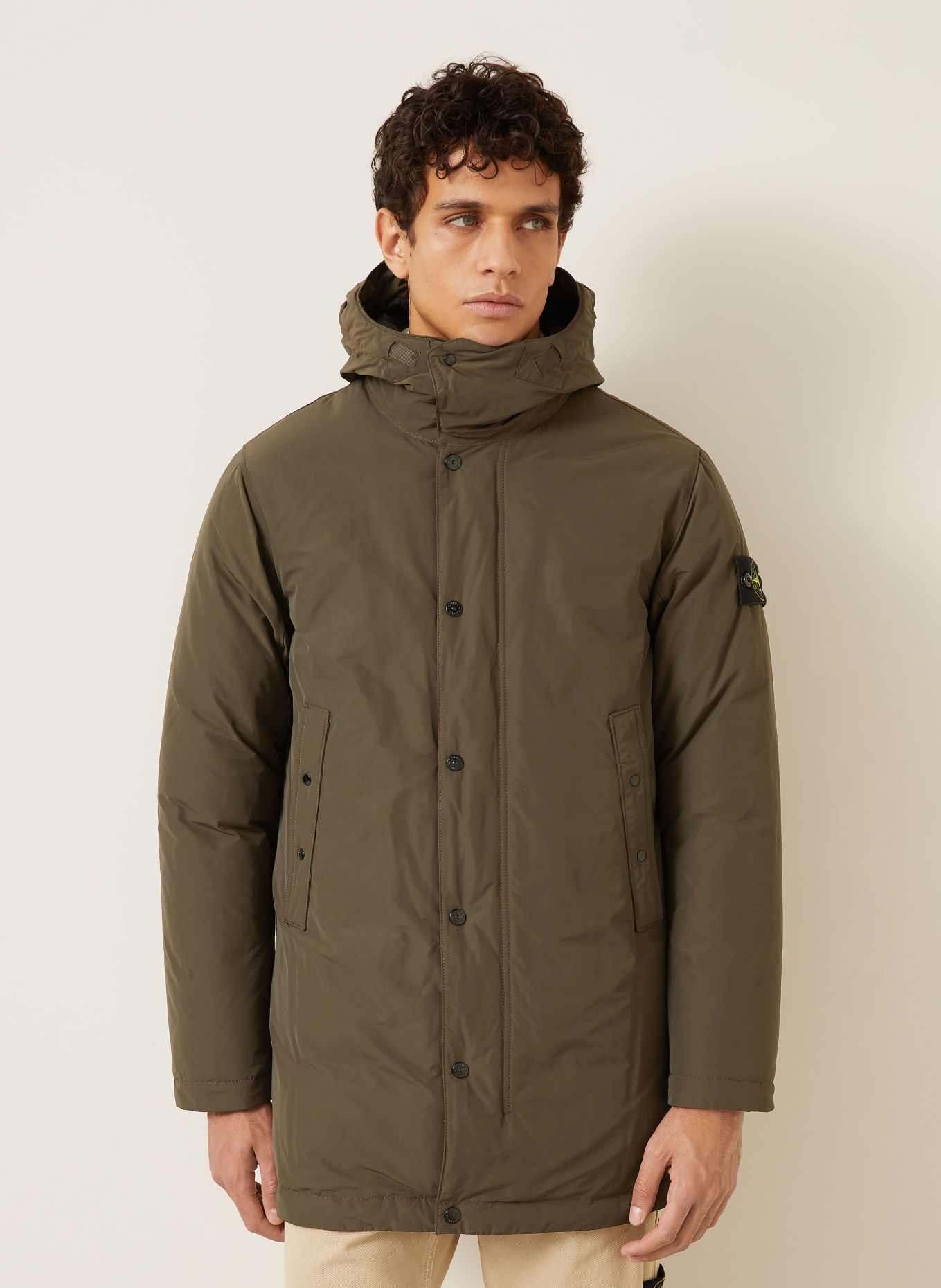 STONE ISLAND Péřová parka: KHAKI