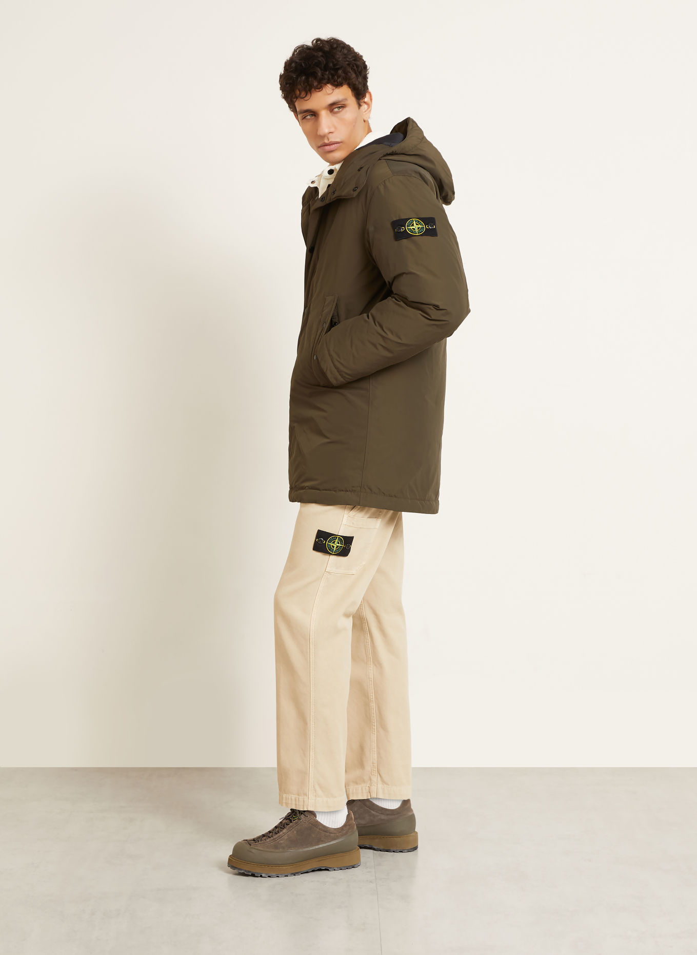 STONE ISLAND Péřová parka: KHAKI