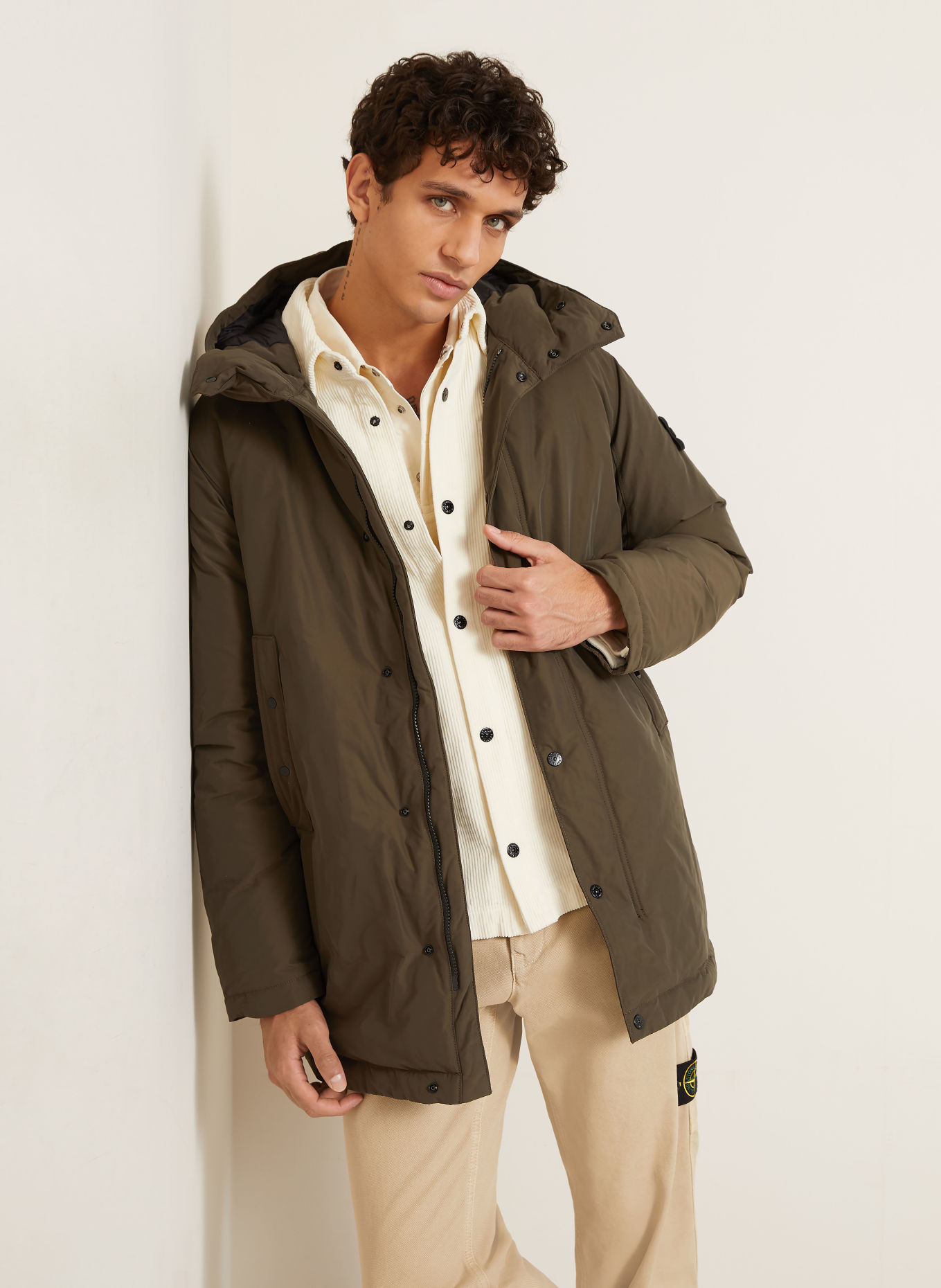 STONE ISLAND Péřová parka: KHAKI