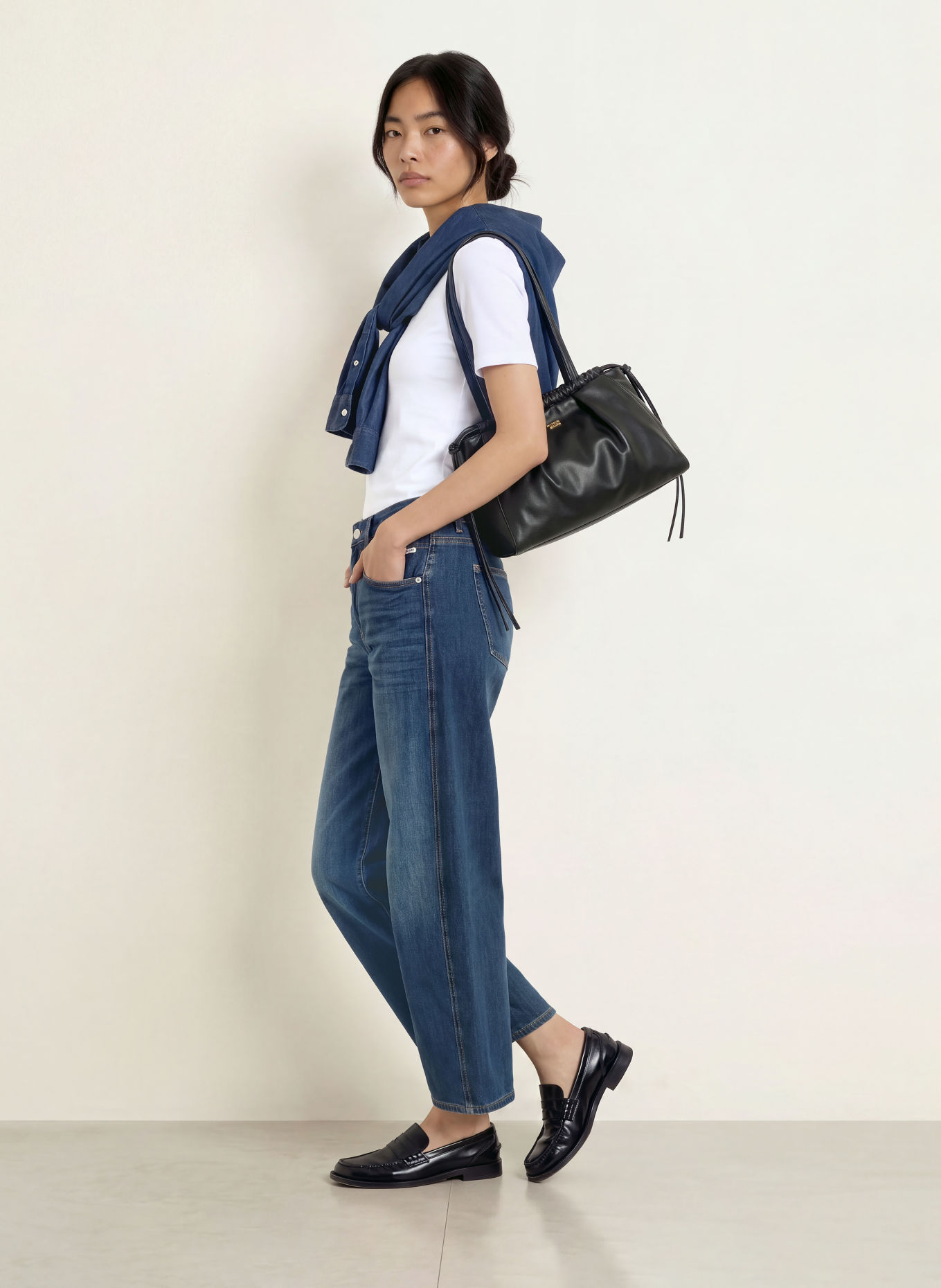 OPUS PANTS Barrel Jeans MENI COUPE: 70216 dark blue