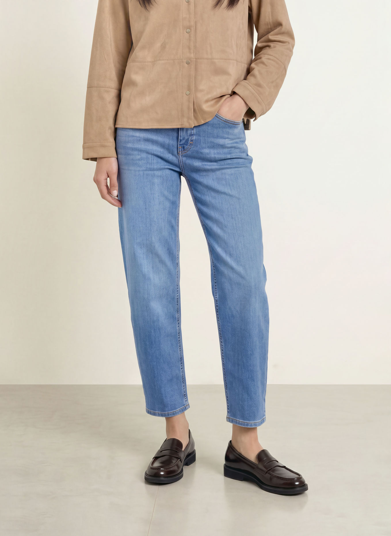 OPUS PANTS Barrel Jeans MARI COSMO: 70365 mid blue