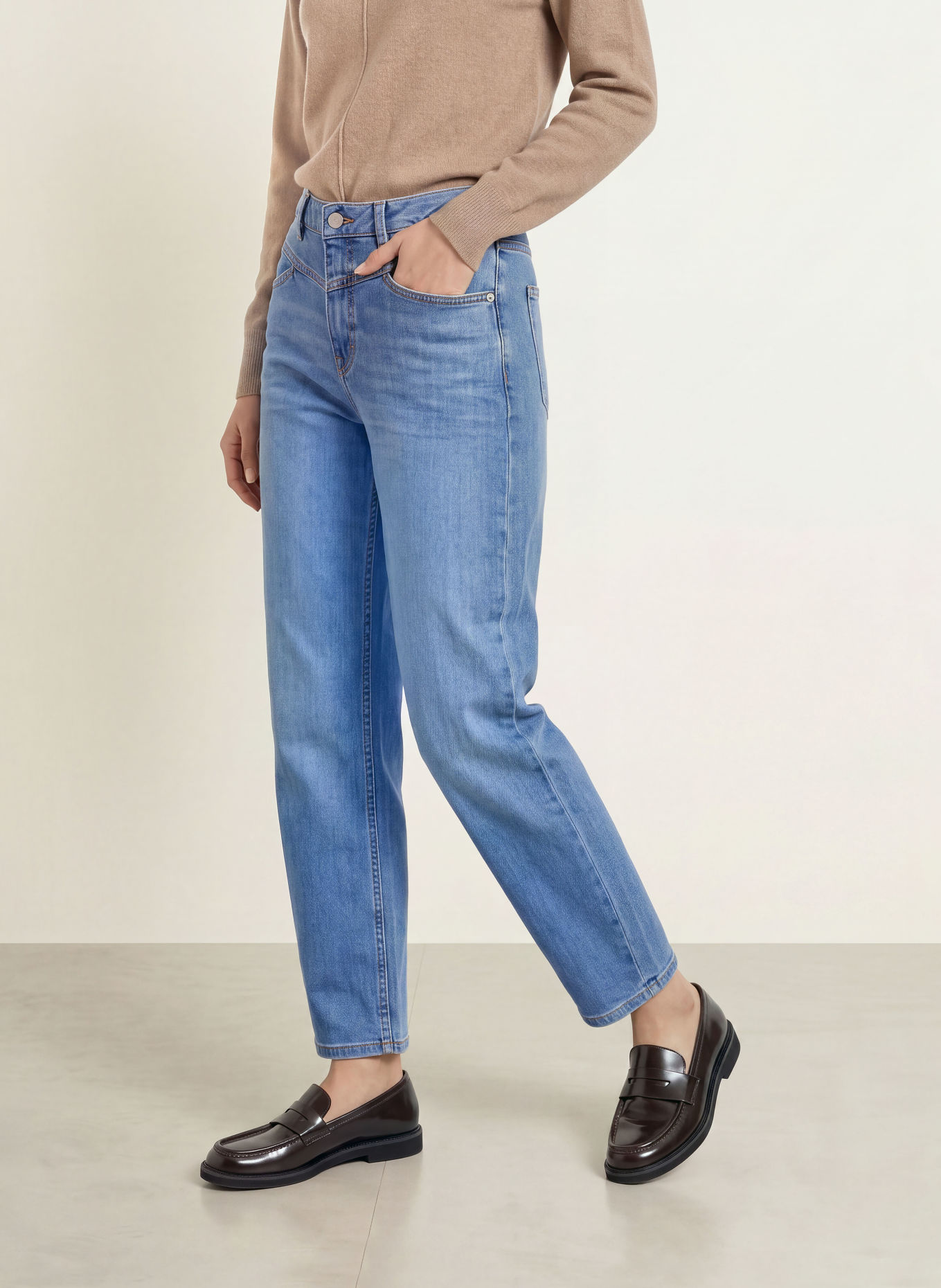OPUS PANTS Barrel Jeans MARI COSMO: 70365 mid blue