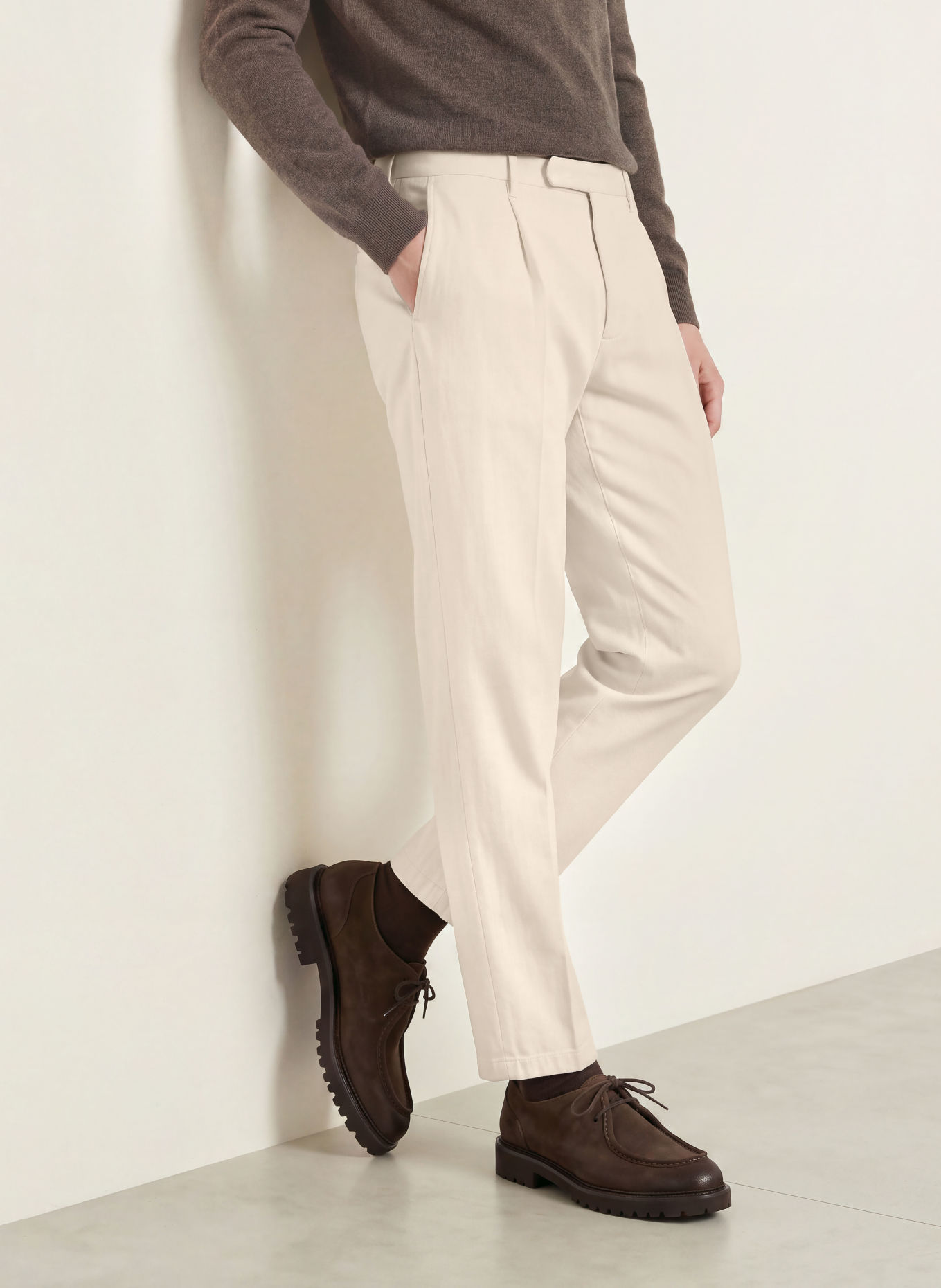 BOGLIOLI Chino Slim Fit: ECRU