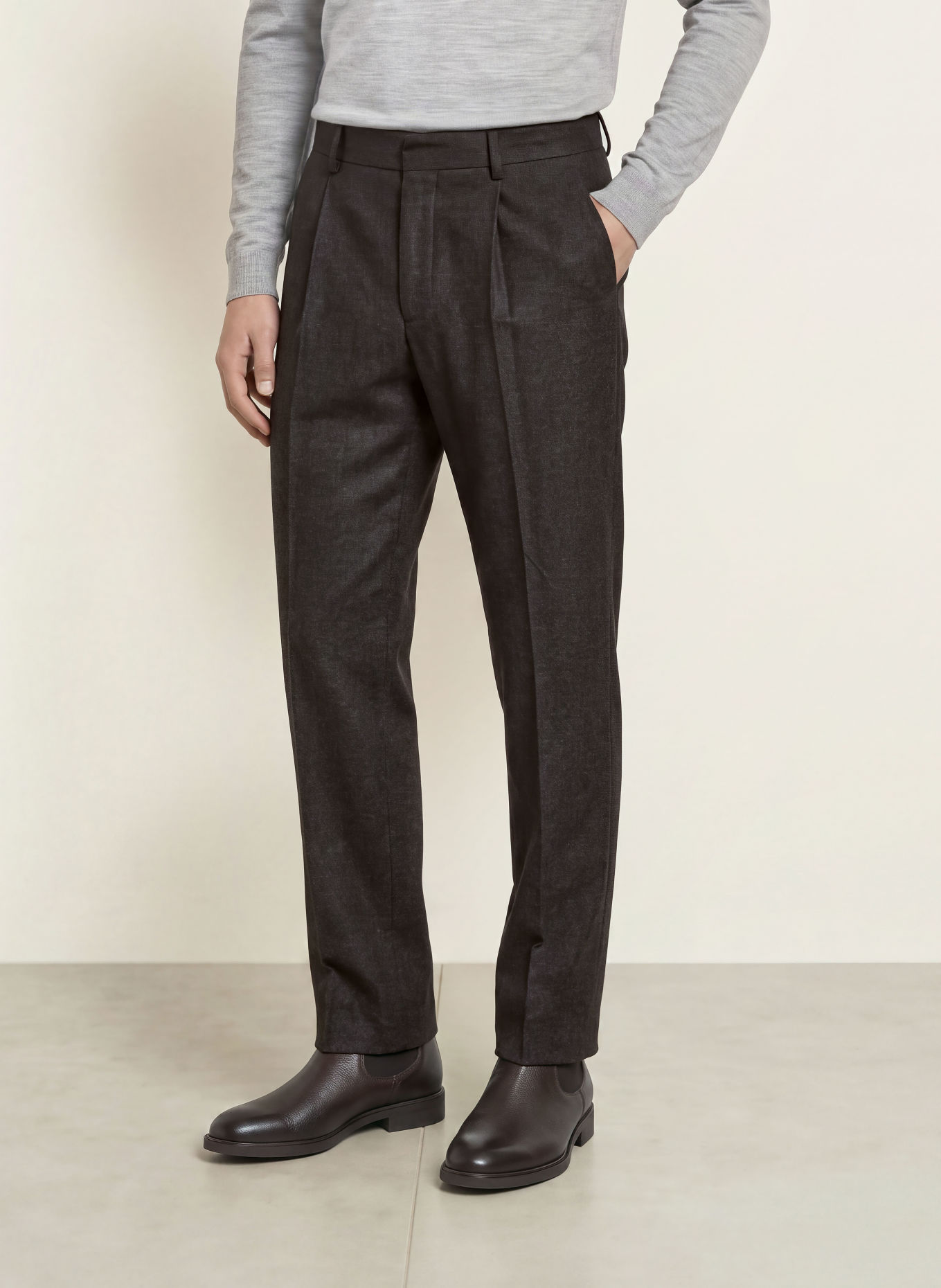 TIGER OF SWEDEN Broek TODNE Regular Fit: DONKERGRIJS