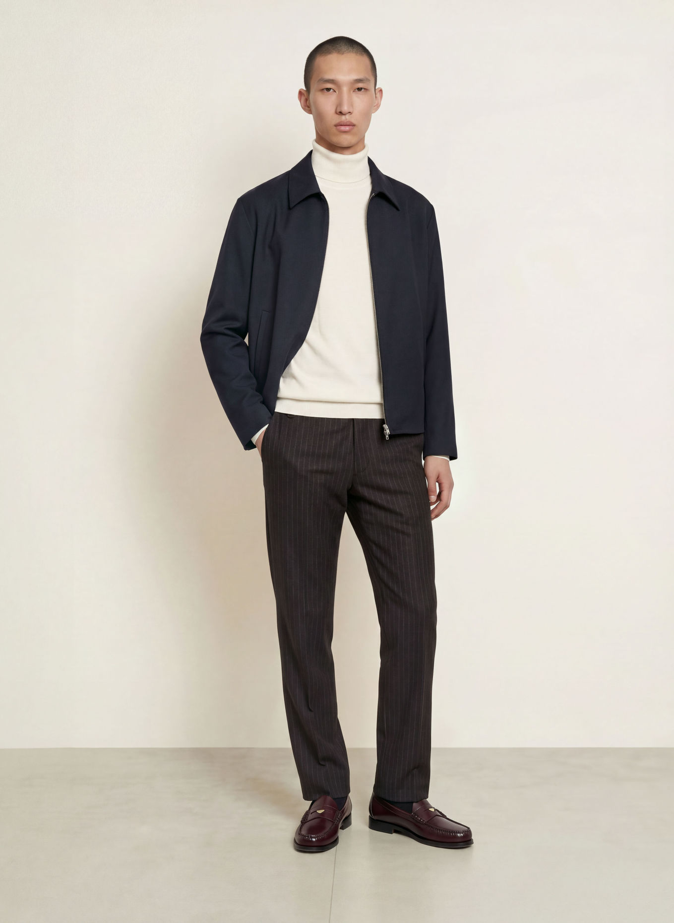 TIGER OF SWEDEN Broek TENSE Regular Fit: DONKERBLAUW / LICHTGRIJS