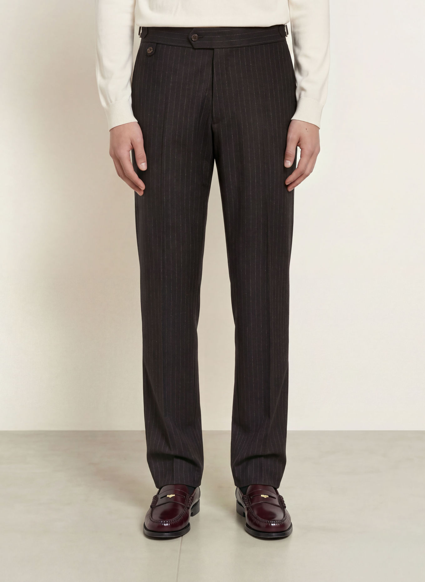 TIGER OF SWEDEN Broek TENSE Regular Fit: DONKERBLAUW / LICHTGRIJS