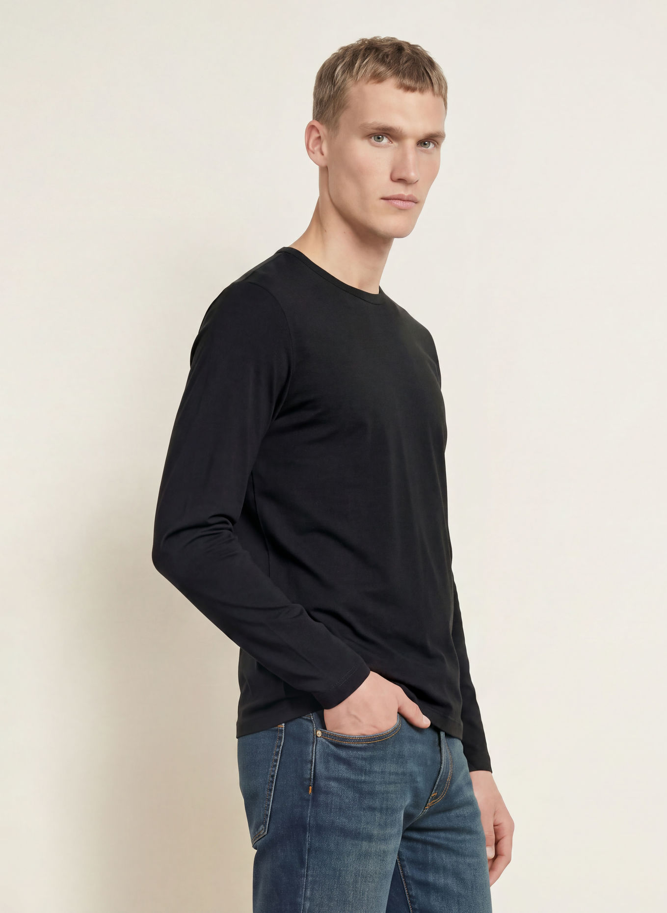 TIGER OF SWEDEN OLAF Long-sleeve shirt: BLACK