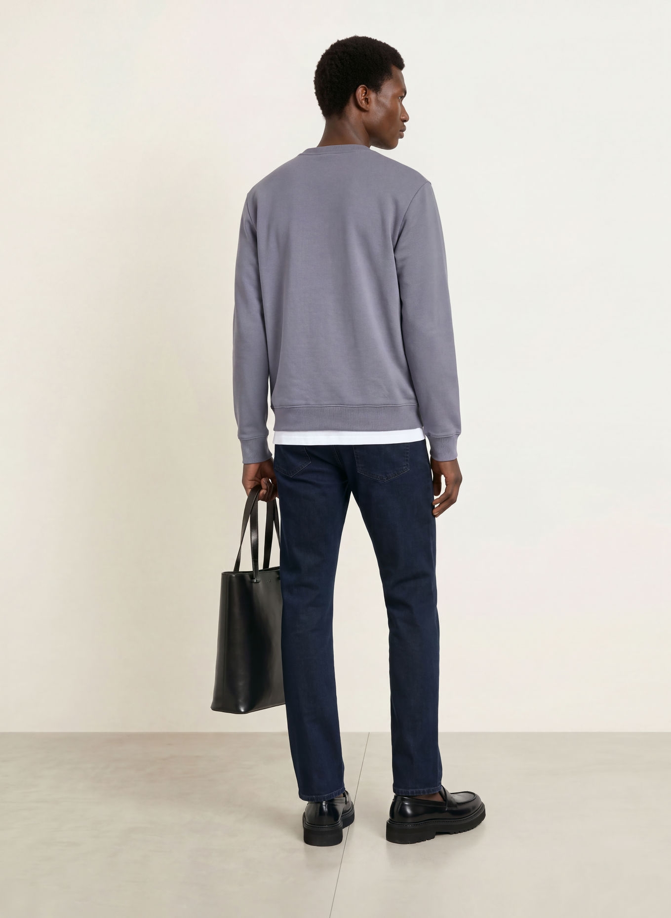 TIGER OF SWEDEN Sweatshirt EMERSON: BLAUWGRIJS / WIT