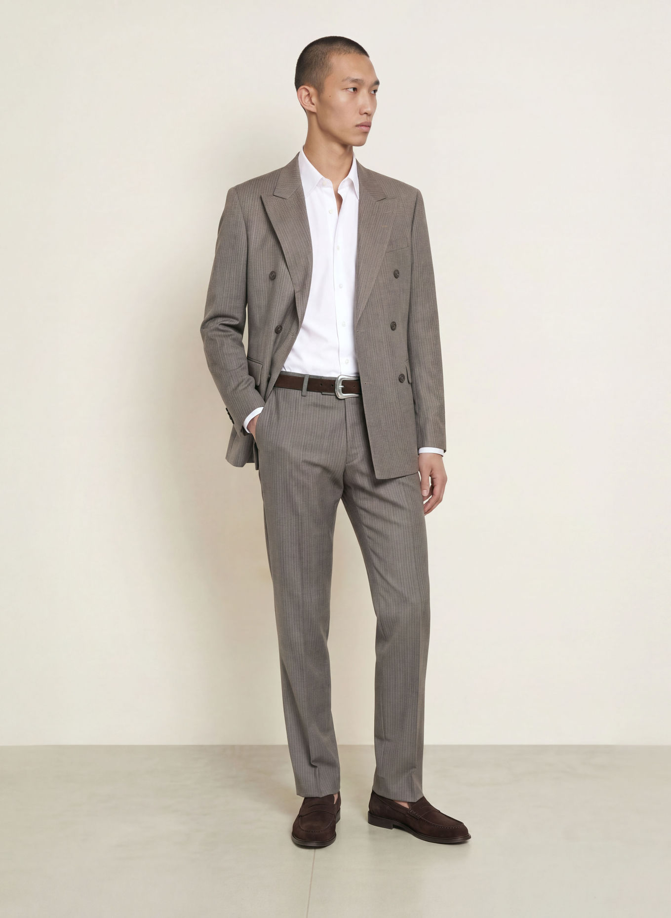 TIGER OF SWEDEN Oblekové kalhoty TENSER Extra Slim Fit: 193 Mud