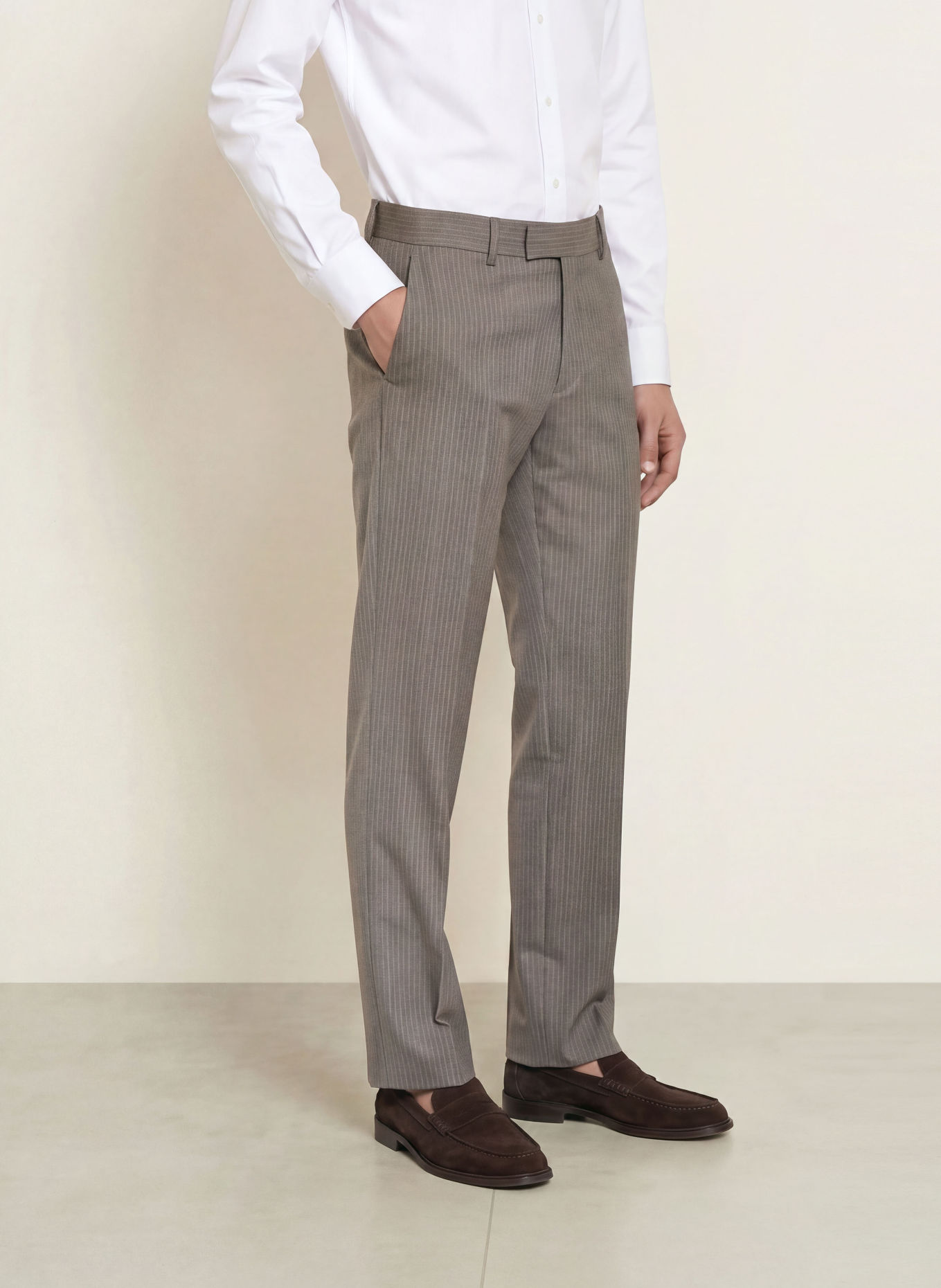 TIGER OF SWEDEN Oblekové kalhoty TENSER Extra Slim Fit: 193 Mud
