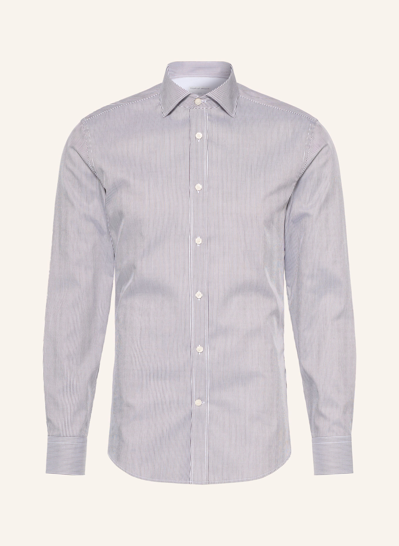 TIGER OF SWEDEN Overhemd ADLEY Slim Fit: DONKERBLAUW / WIT